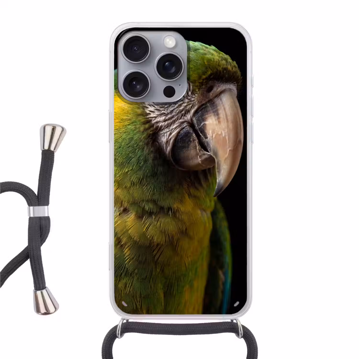 Ara - Portret - Groen Hoesje iPhone 16 Pro Max met koord klein -3d