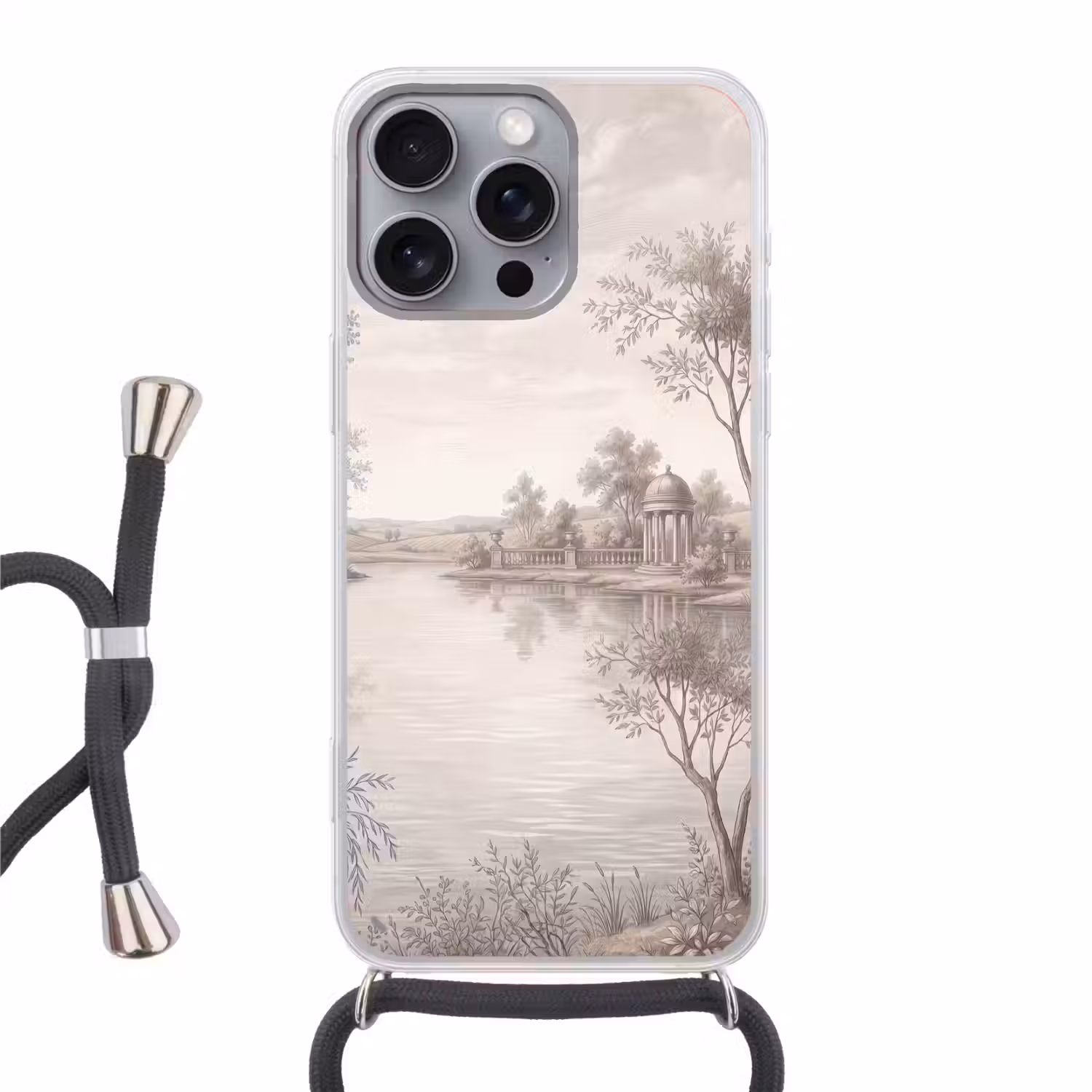 Terras - Water - Natuur - Landschap Hoesje iPhone 16 Pro Max met koord klein -3d