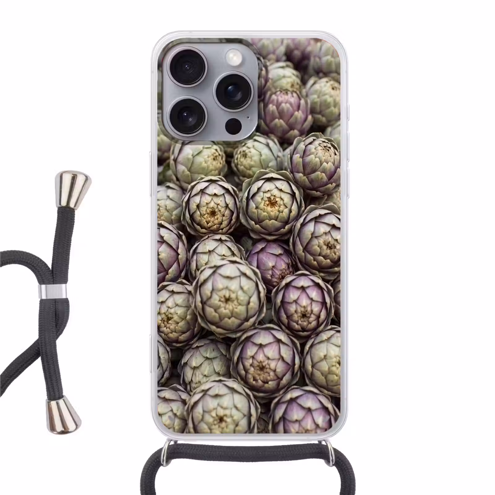 Phone case crossbody - Vegetables - Fresh - Food - Groenten - Vers - Eten Hoesje iPhone 16 Pro Max met koord klein