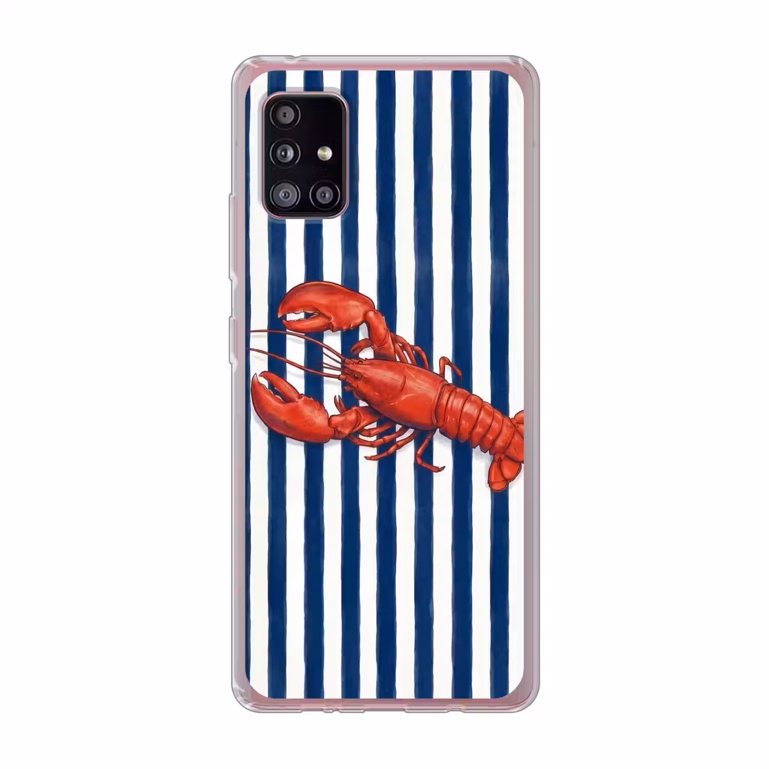 Schaaldier - Kreeft - Marine - Illustratie - Rood Telefoonhoesje Samsung Galaxy A51 5G klein -3d