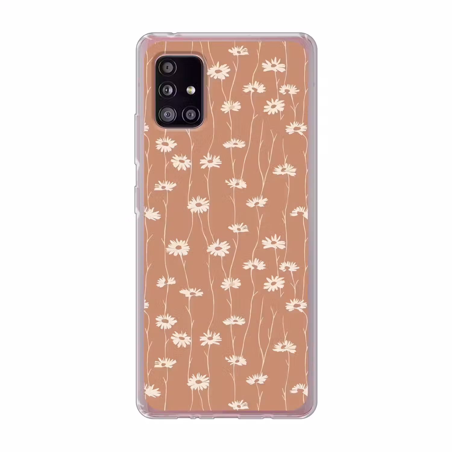 Madeliefjes - Subtiel - Terracotta Telefoonhoesje Samsung Galaxy A51 5G klein 373 -3d