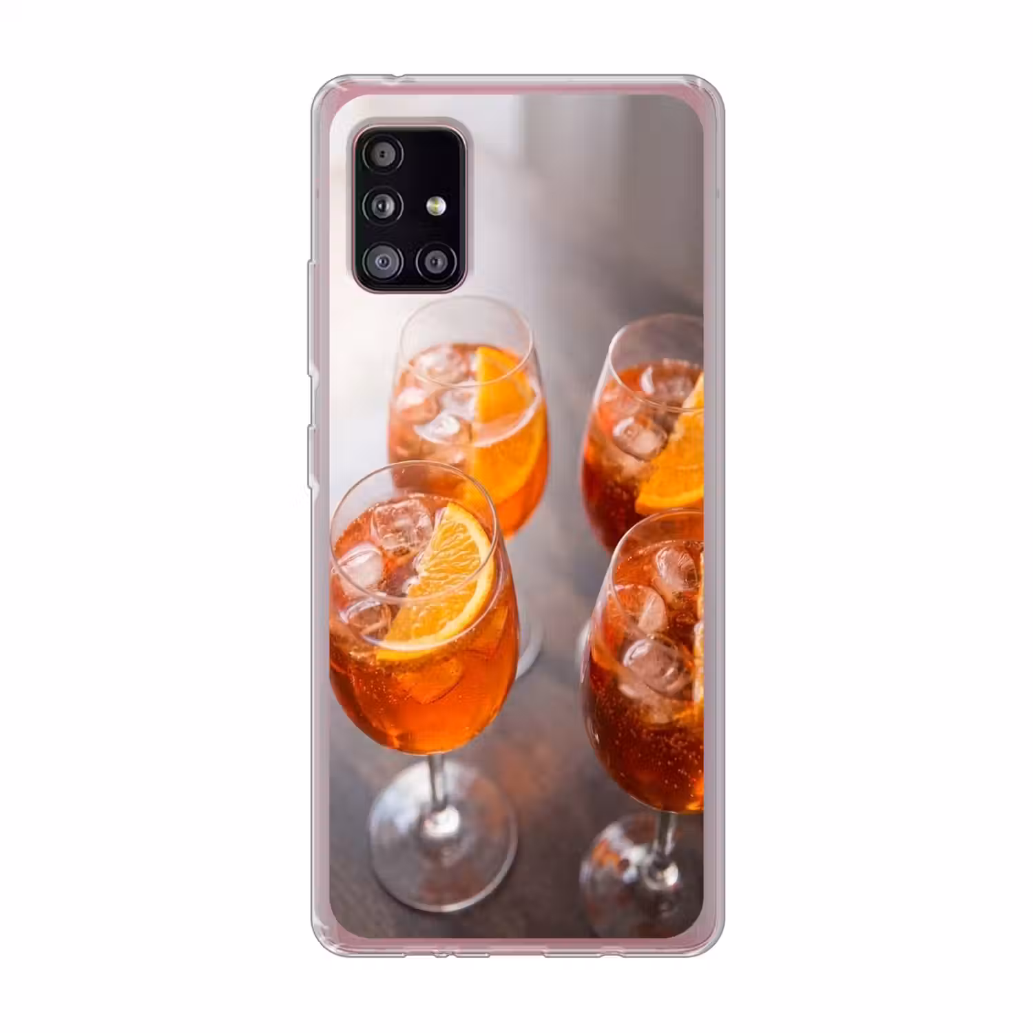 Drank - Sinaasappel - IJs - Zomer - Oranje Telefoonhoesje Samsung Galaxy A51 5G klein -3d