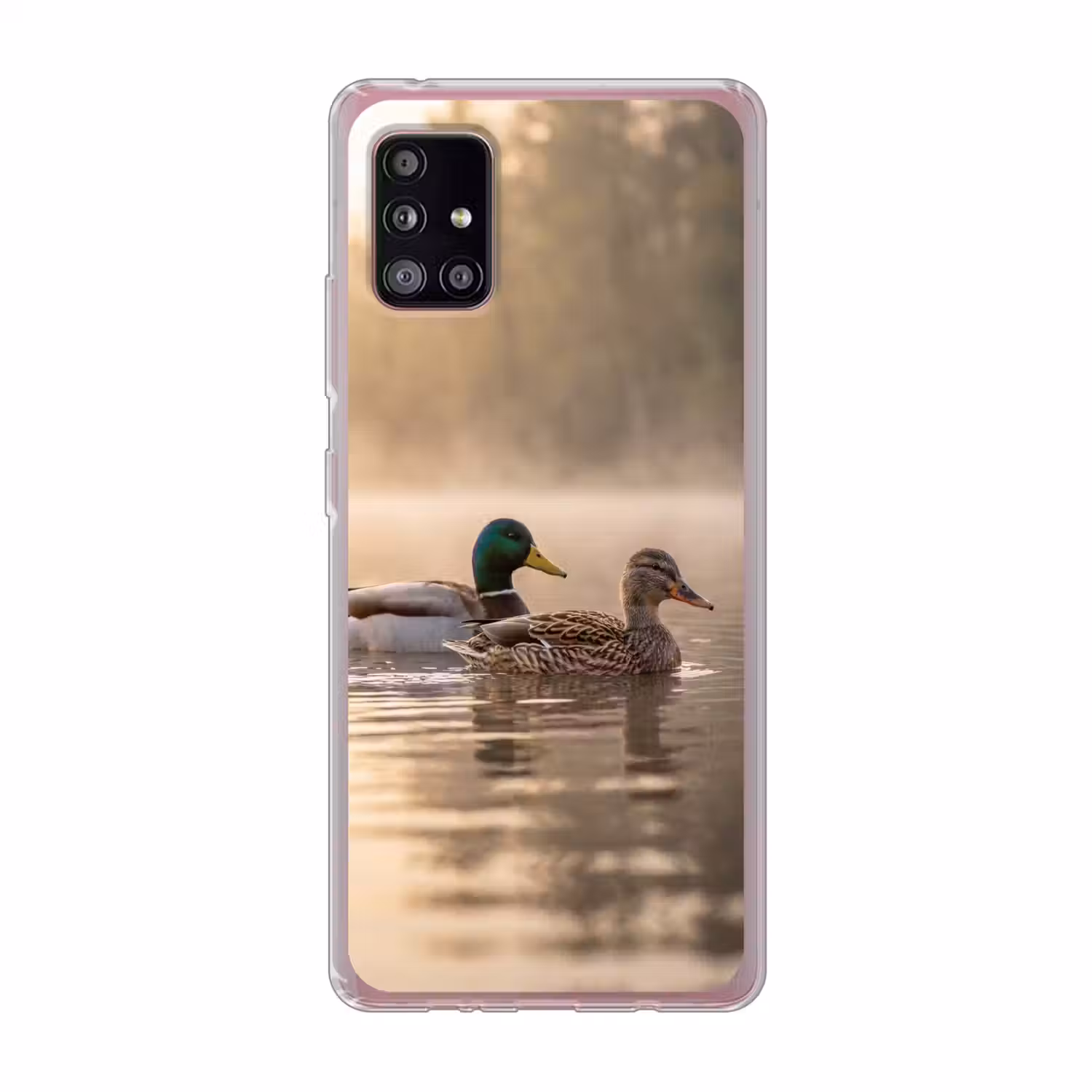 Eenden - Water - Mist - Natuur Telefoonhoesje Samsung Galaxy A51 5G klein -3d