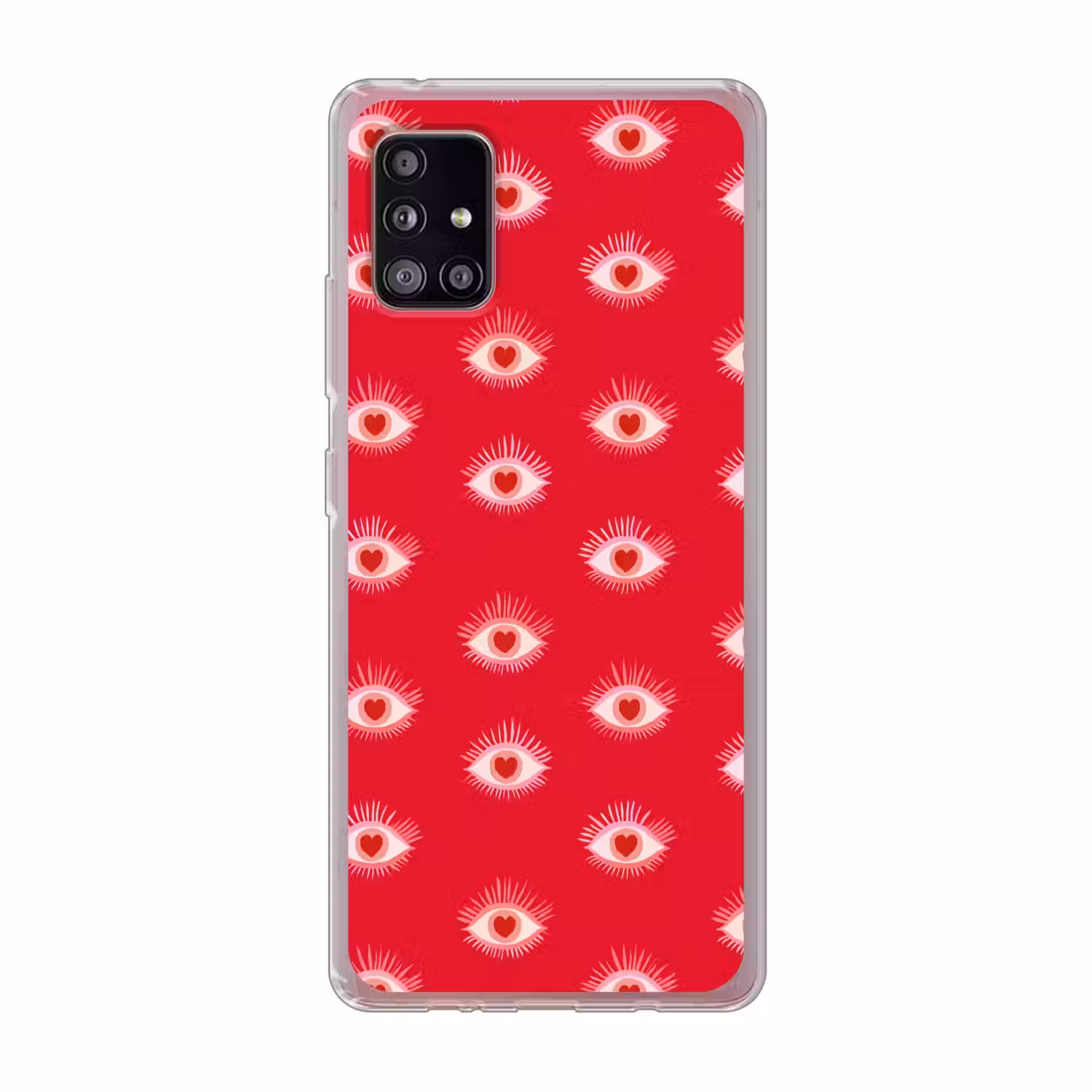 Ogen - Hart - Abstract - Rood - Roze Telefoonhoesje Samsung Galaxy A51 5G klein 373 -3d
