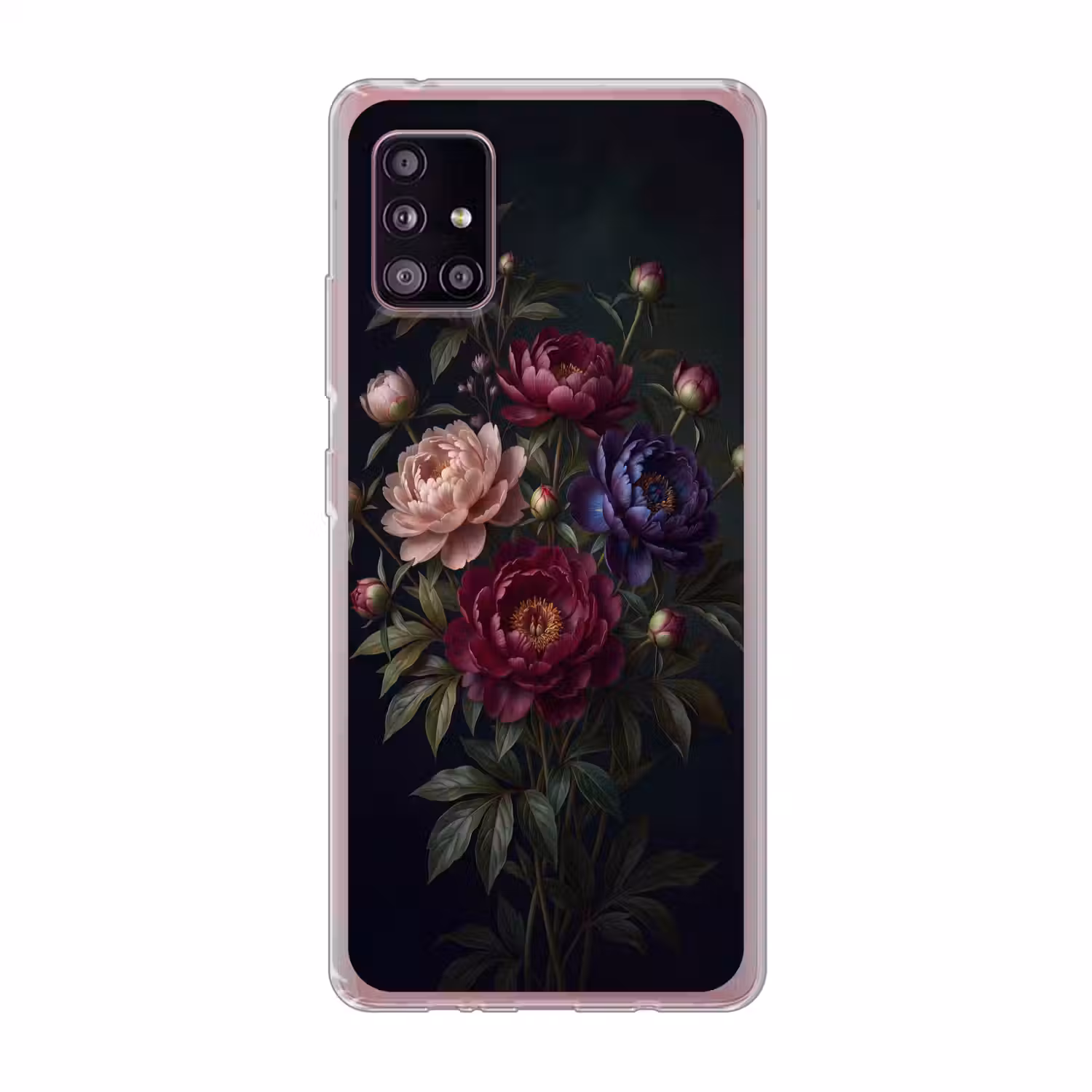 Bloemen - Boeket - Natuur - Modern - Donker Telefoonhoesje Samsung Galaxy A51 5G klein -3d