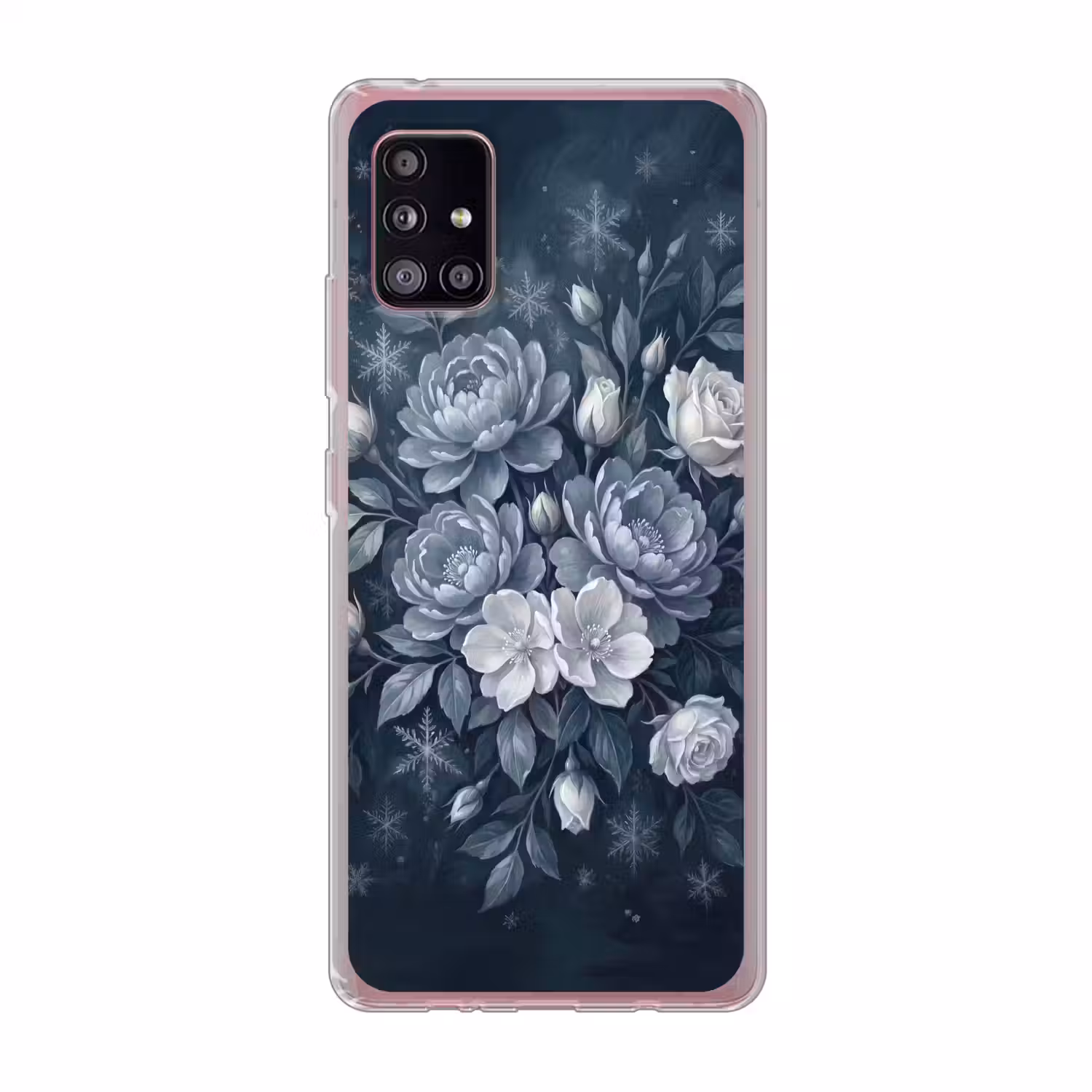 Bloemen - Boeket - Winter - Abstract - Blauw Telefoonhoesje Samsung Galaxy A51 5G klein -3d