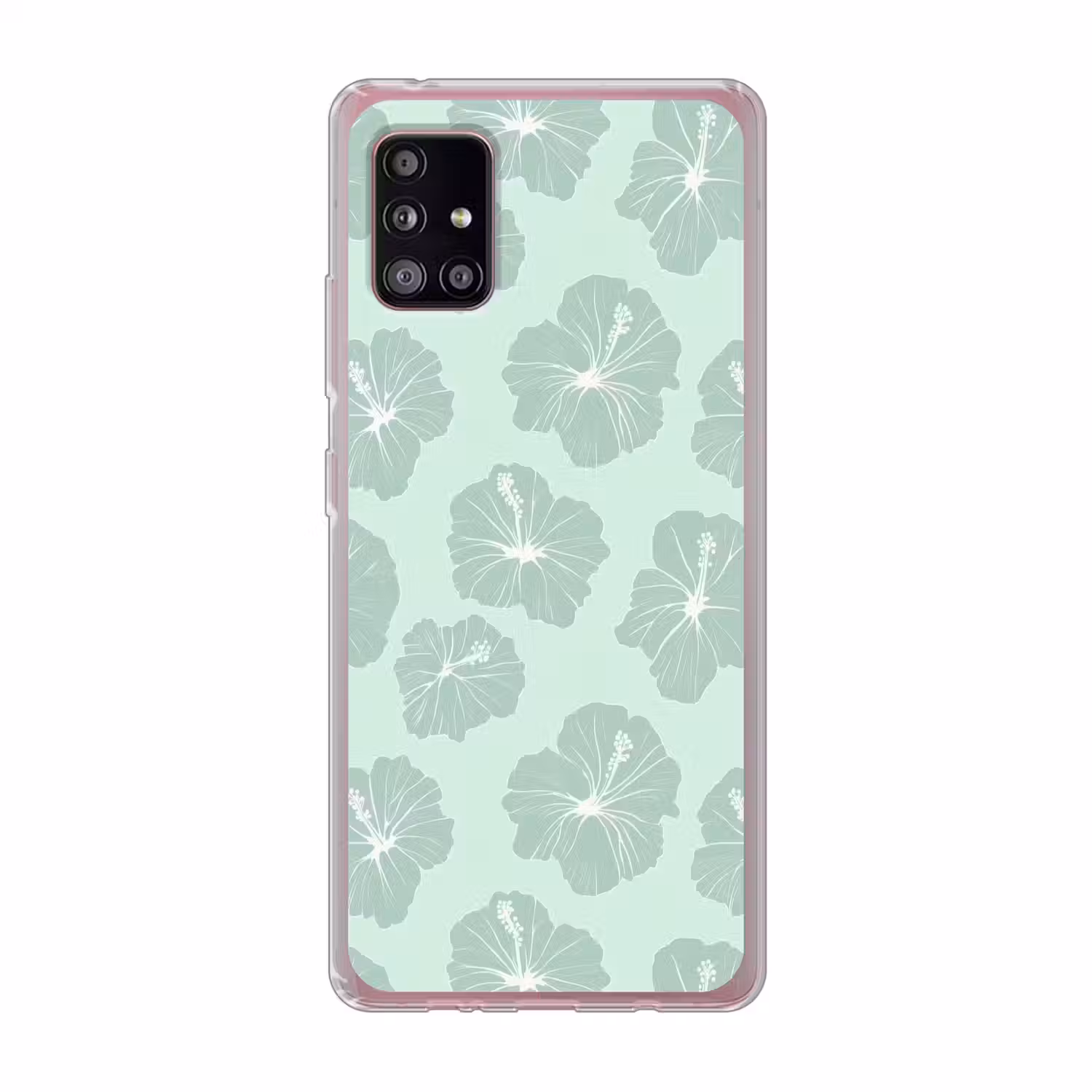 Bloemen - Hibiscus - Mint Telefoonhoesje Samsung Galaxy A51 5G klein 373 -3d