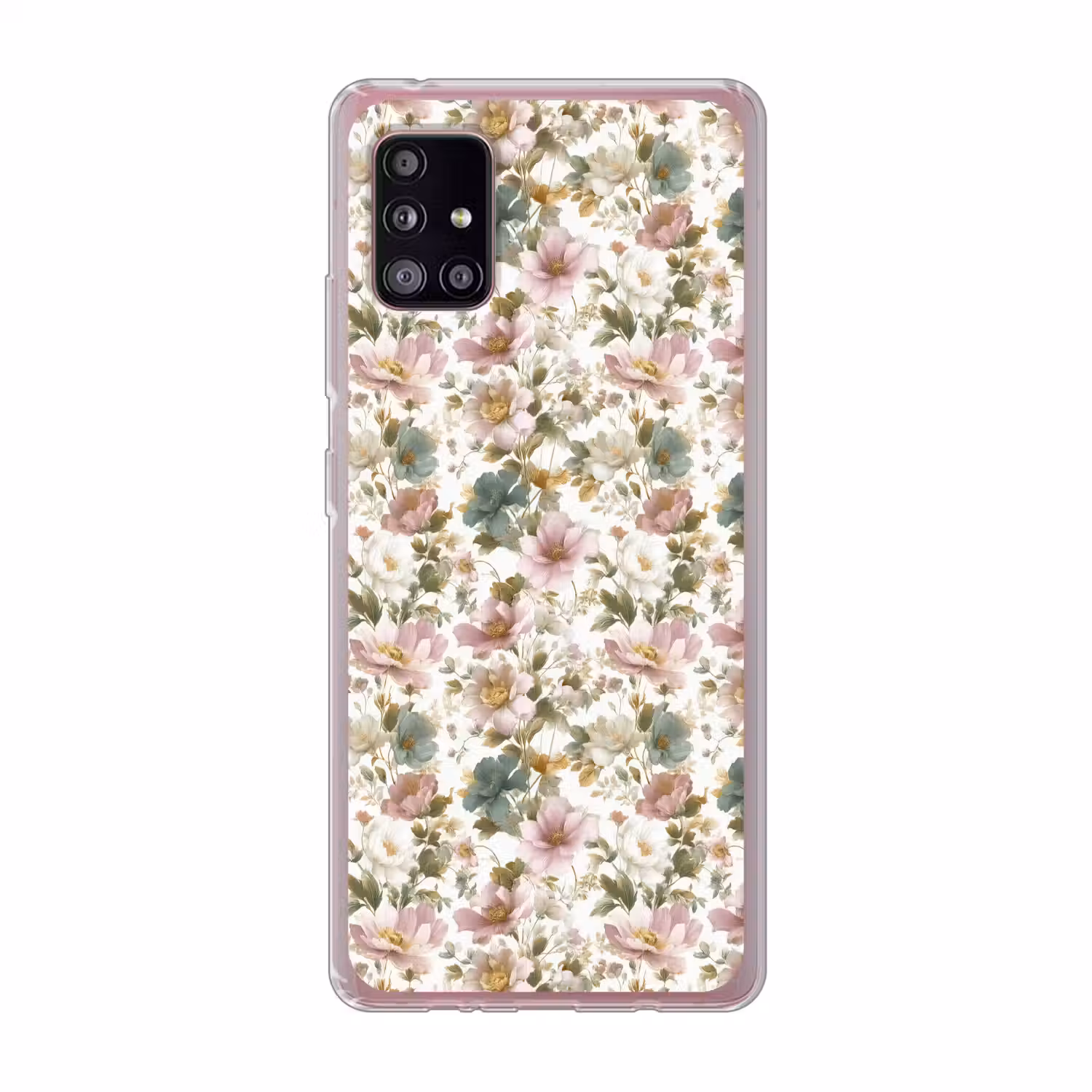 Bloemen - Patroon - Pastel Telefoonhoesje Samsung Galaxy A51 5G klein 373 -3d