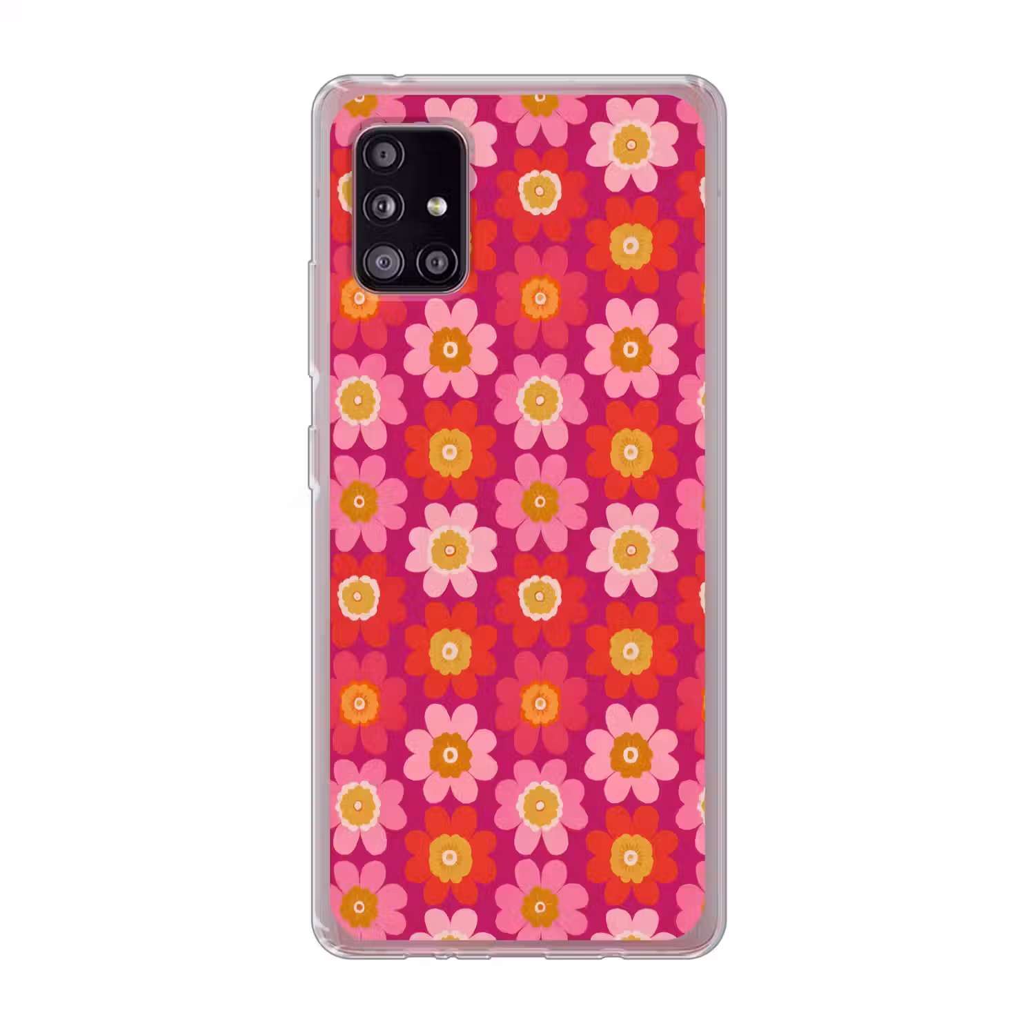 Bloemen - Retro - Kleurrijk Telefoonhoesje Samsung Galaxy A51 5G klein 373 -3d