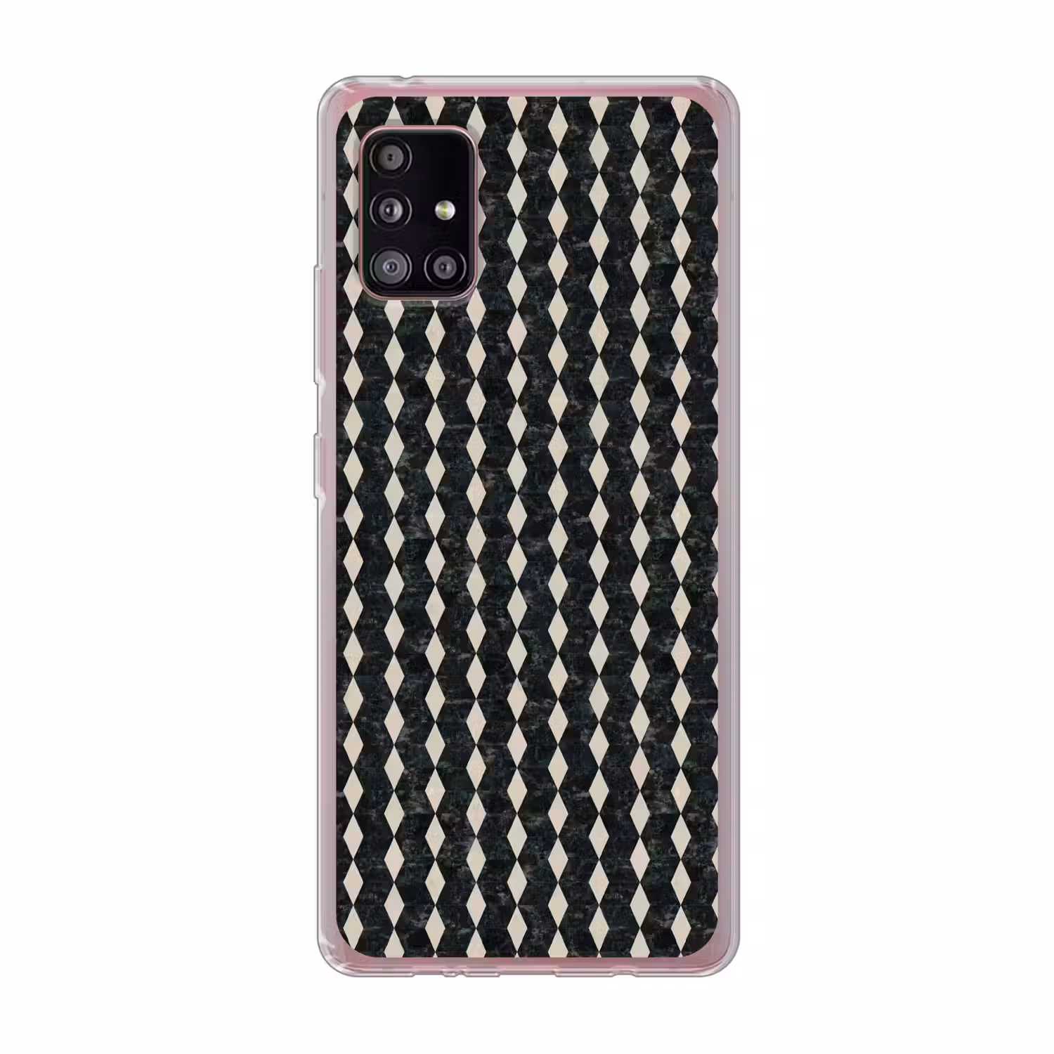 Geometrisch - Patroon - Marmer - Groen Telefoonhoesje Samsung Galaxy A51 5G klein 373 -3d