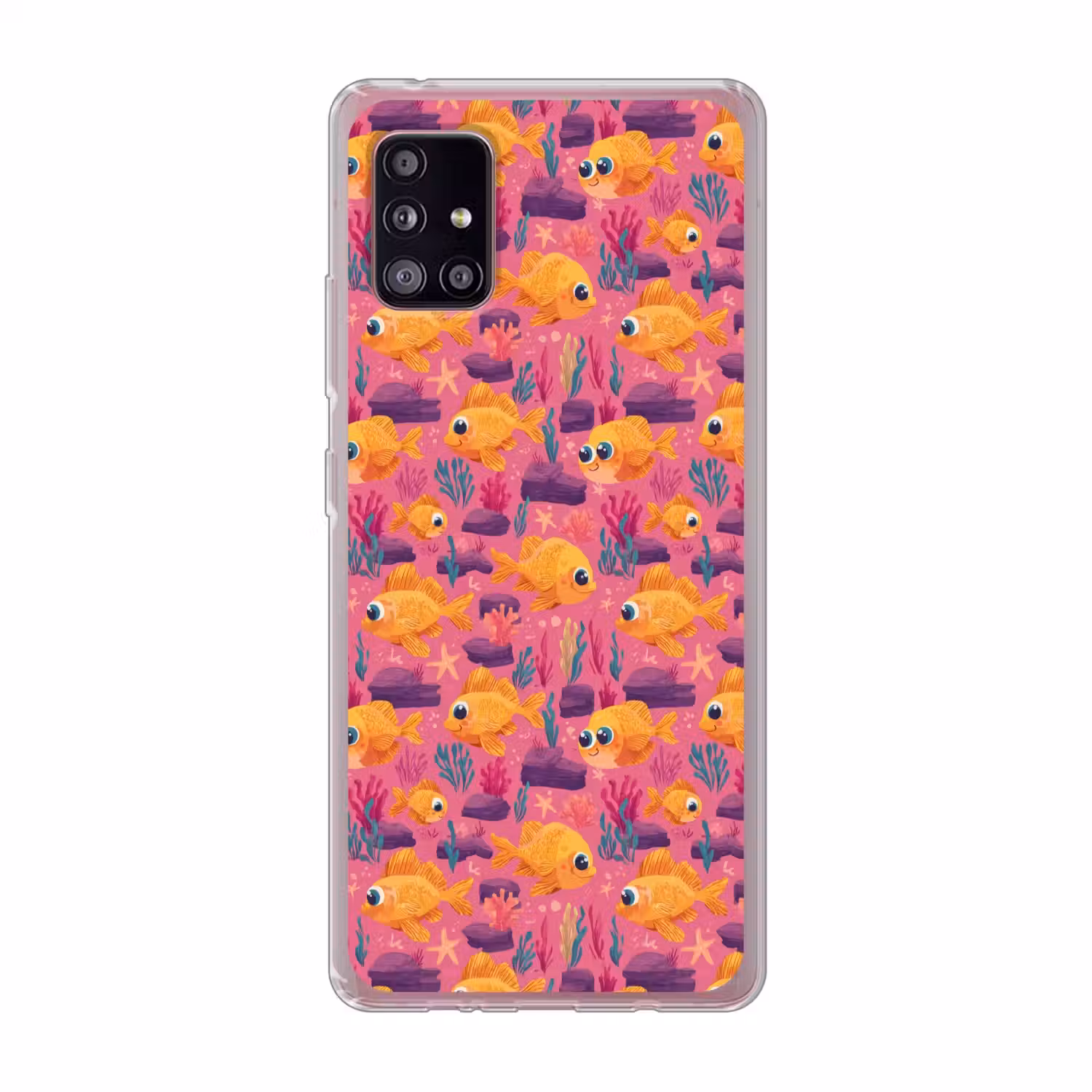 Goudvissen - Koraal - Kleurrijk Telefoonhoesje Samsung Galaxy A51 5G klein 373 -3d