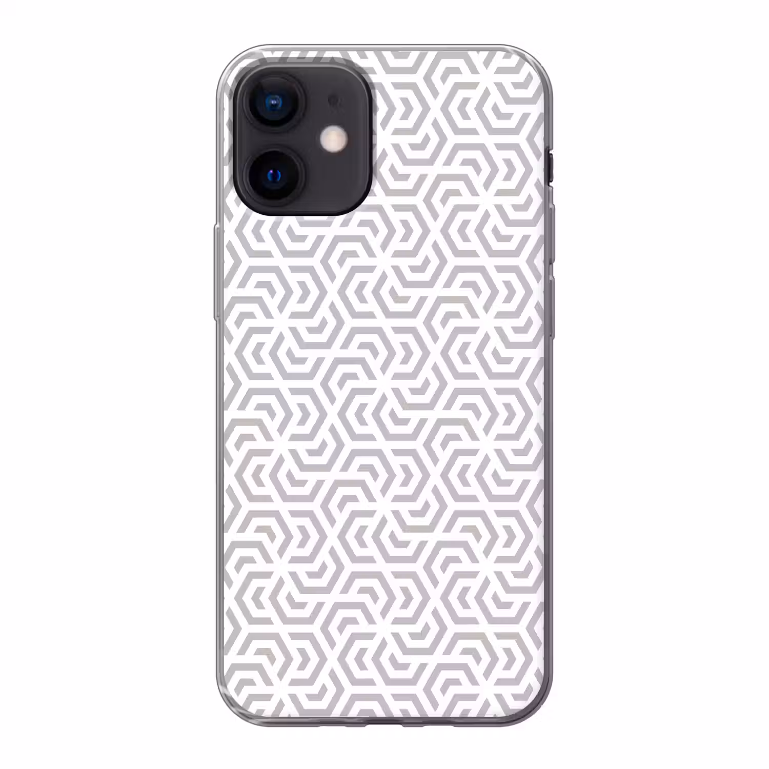Grafisch - Patroon - Modern - Hexagon Telefoonhoesje iPhone 12 Mini klein 336 -3d