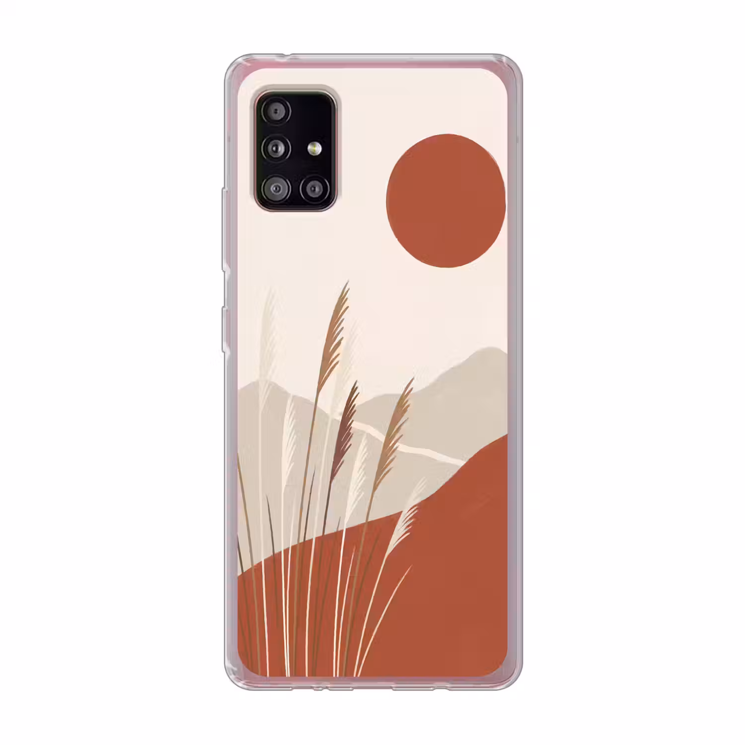 Gras - Landschap - Natuur - Abstract - Beige Telefoonhoesje Samsung Galaxy A51 5G klein -3d