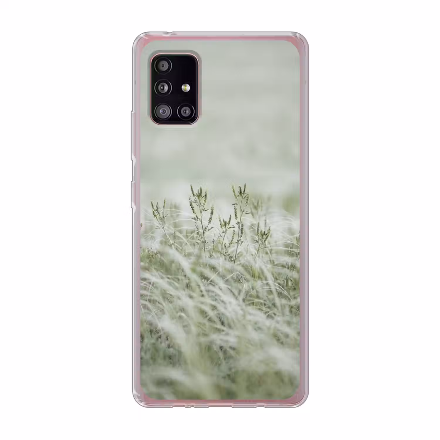 Grassen - Minimalistisch - Groen Telefoonhoesje Samsung Galaxy A51 5G klein -3d