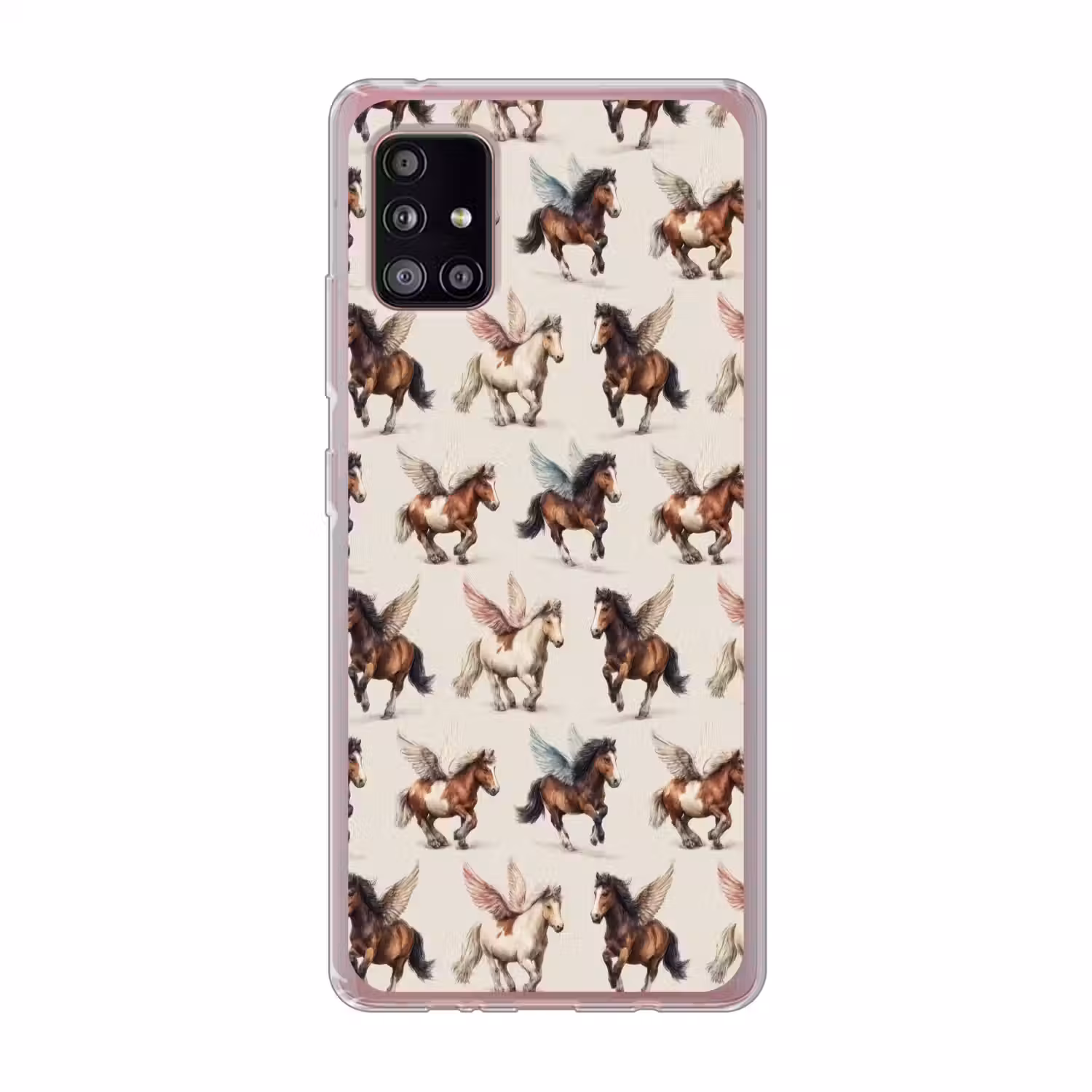Paarden - Vleugels - Kleurrijk Telefoonhoesje Samsung Galaxy A51 5G klein 373 -3d