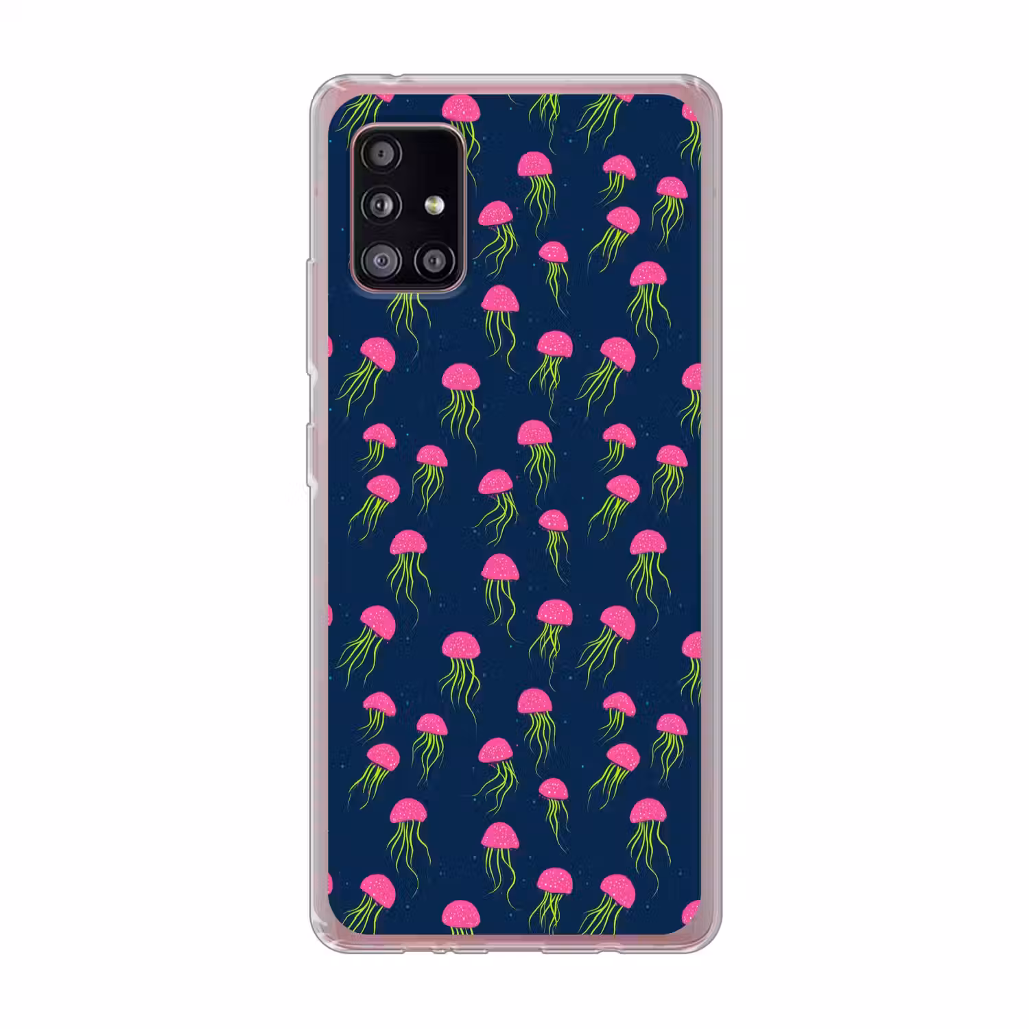 Kwallen - Diepzee - Neon Telefoonhoesje Samsung Galaxy A51 5G klein 373 -3d