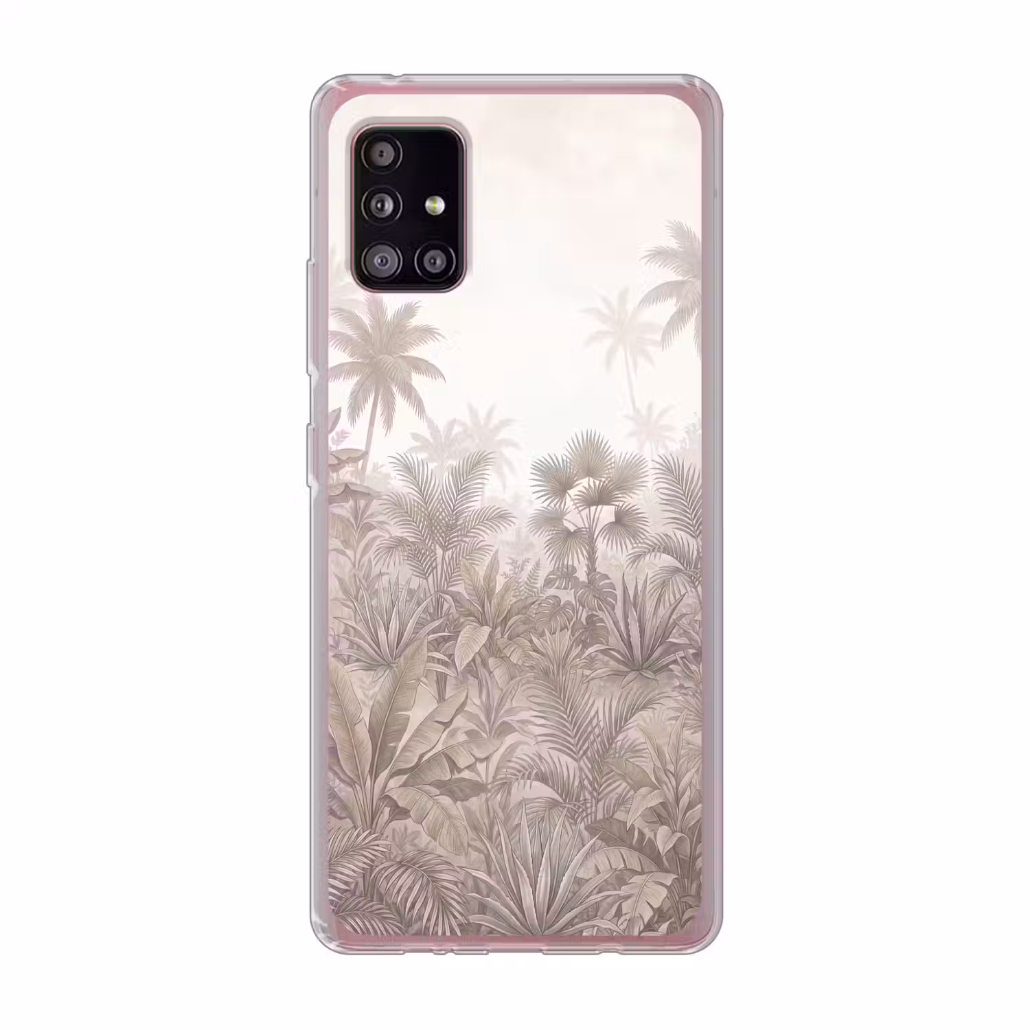 Jungle - Tropisch - Natuur -Vintage - Beige Telefoonhoesje Samsung Galaxy A51 5G klein -3d
