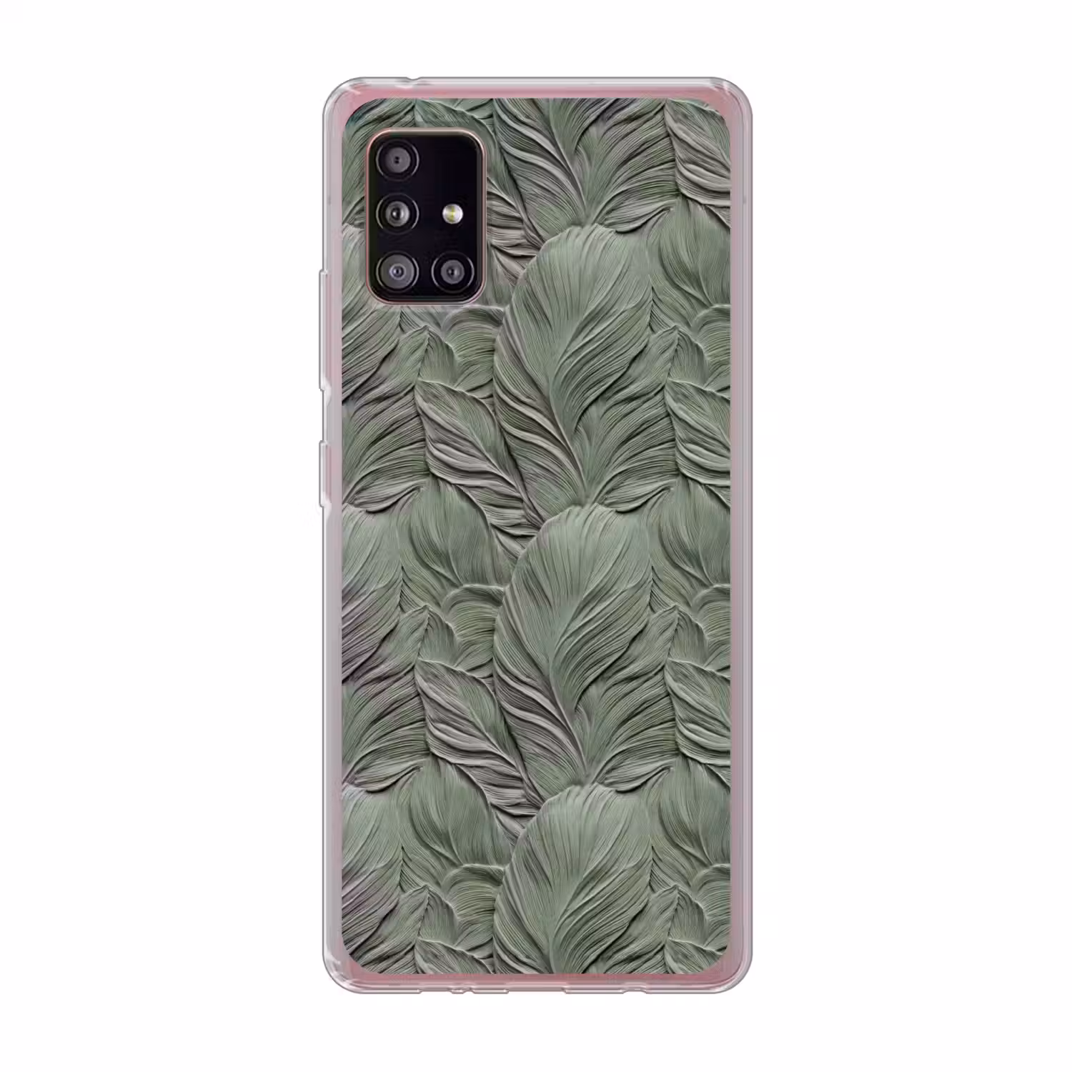 Bladeren - Textuur - Groen Telefoonhoesje Samsung Galaxy A51 5G klein 373 -3d
