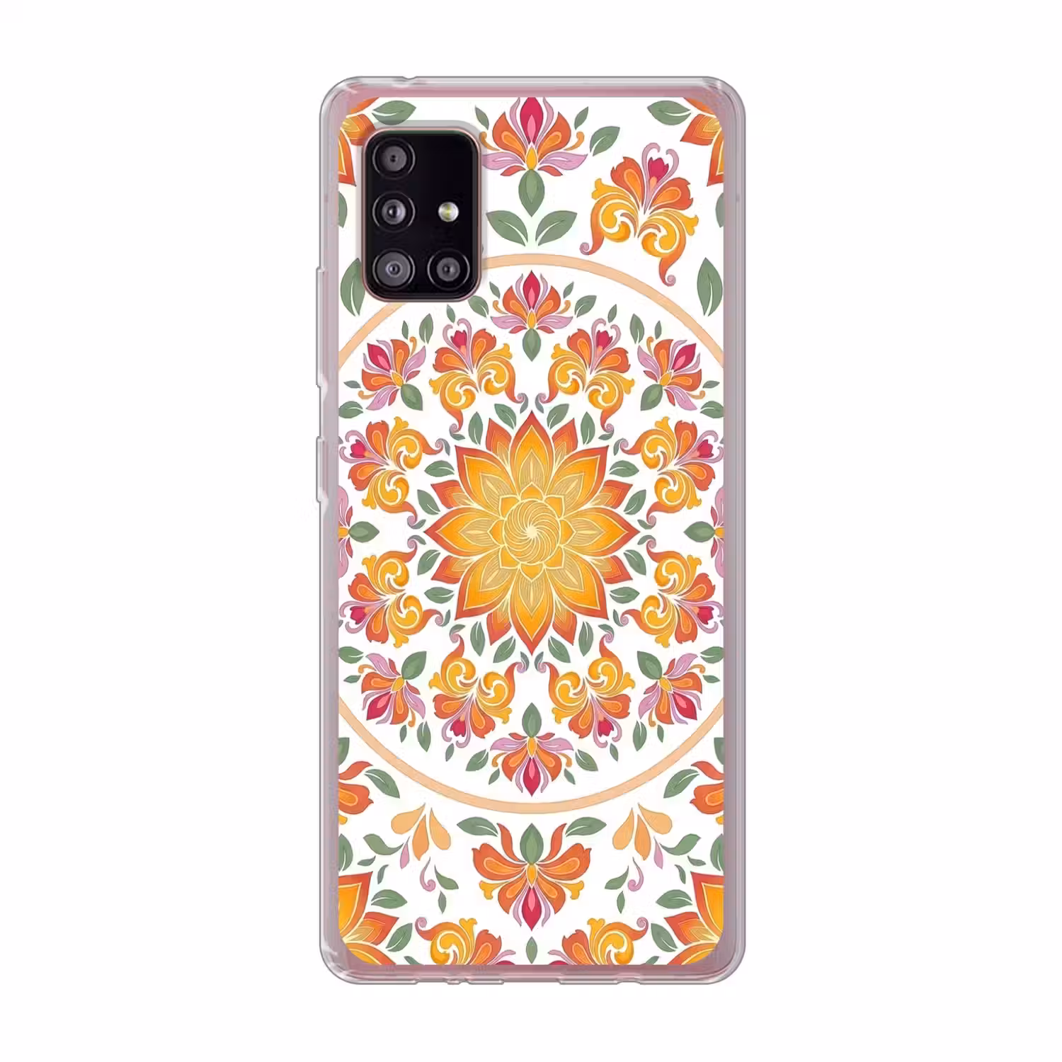 Mandala - Bloemen - Decoratie - Kleurrijk - Abstract Telefoonhoesje Samsung Galaxy A51 5G klein -3d