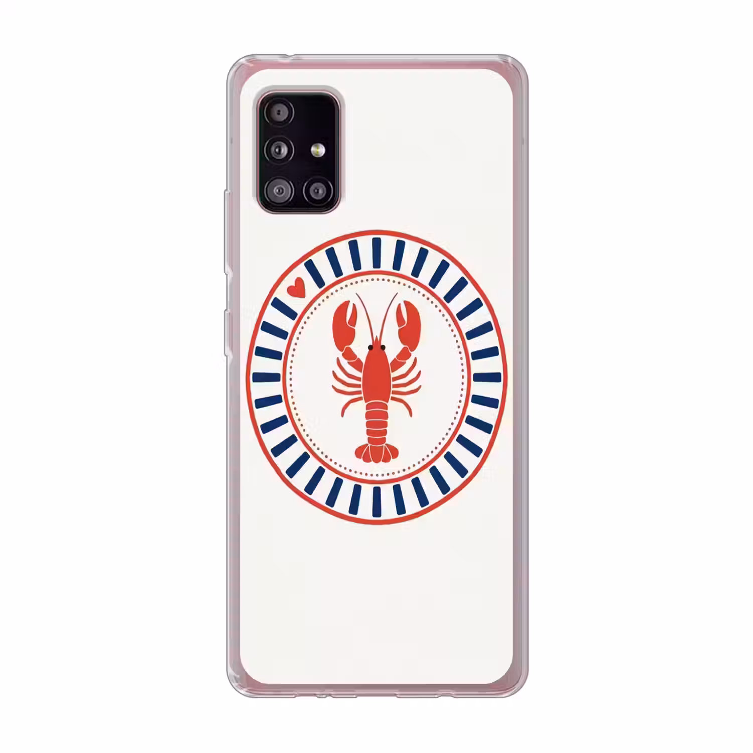 Zeeleven - Kreeft - Embleem - Grafisch - Rood Telefoonhoesje Samsung Galaxy A51 5G klein -3d
