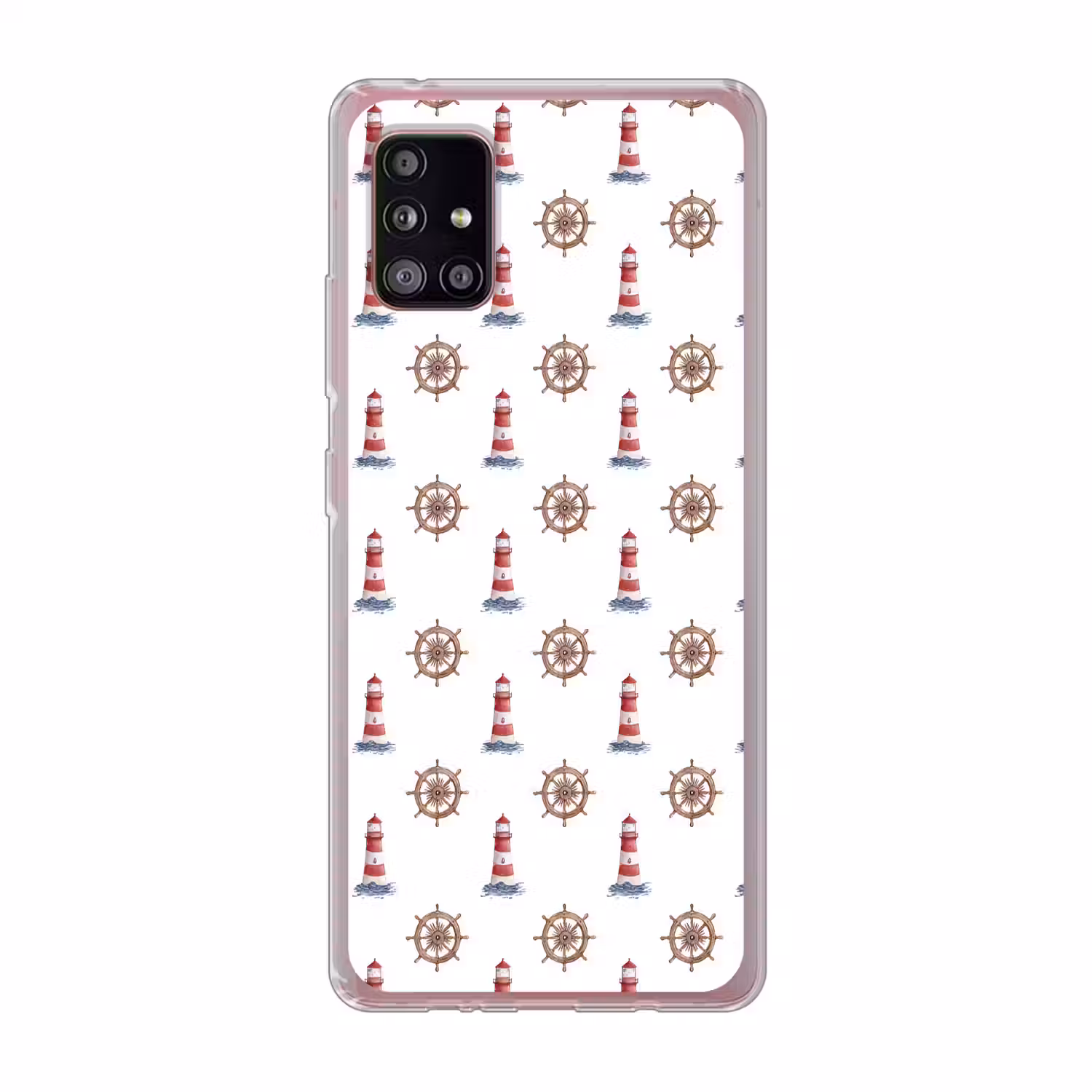Nautisch - Klassiek - Rood Telefoonhoesje Samsung Galaxy A51 5G klein 373 -3d