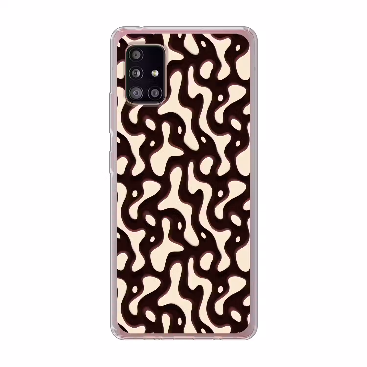 Organisch - Krachtig - Bruin Telefoonhoesje Samsung Galaxy A51 5G klein 373 -3d