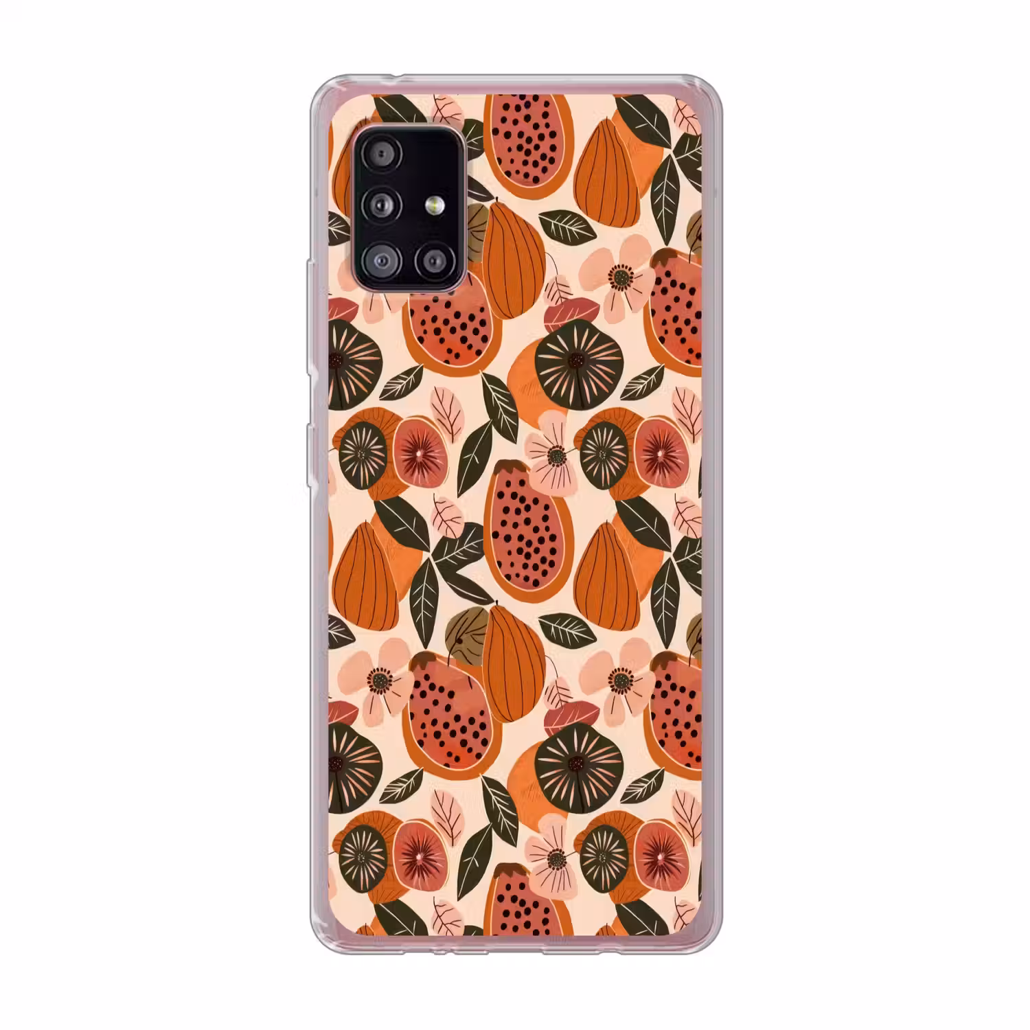 Papaja - Bloesem - Oranje Telefoonhoesje Samsung Galaxy A51 5G klein 373 -3d
