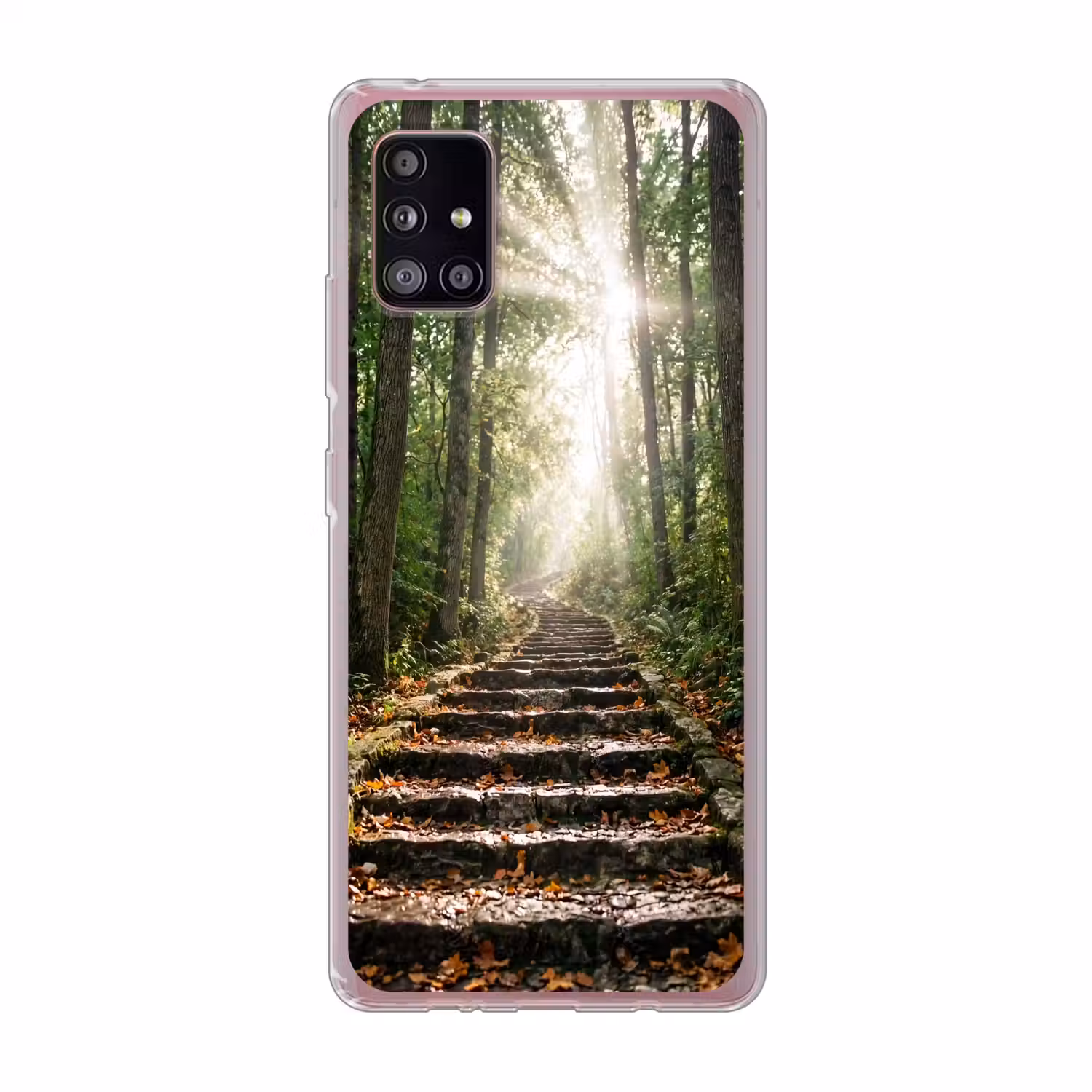 Stenen - Trap - Bos - Natuur Telefoonhoesje Samsung Galaxy A51 5G klein -3d