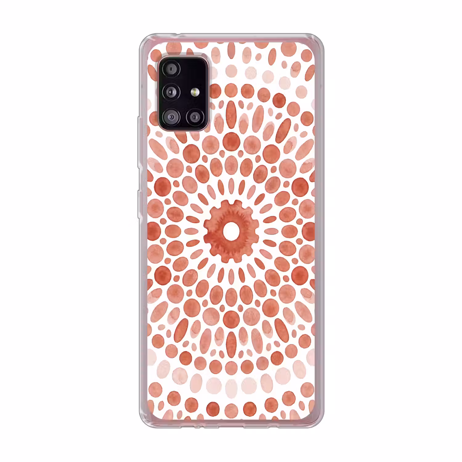 Patroon - Cirkels - Abstract - Modern - Rood Telefoonhoesje Samsung Galaxy A51 5G klein -3d