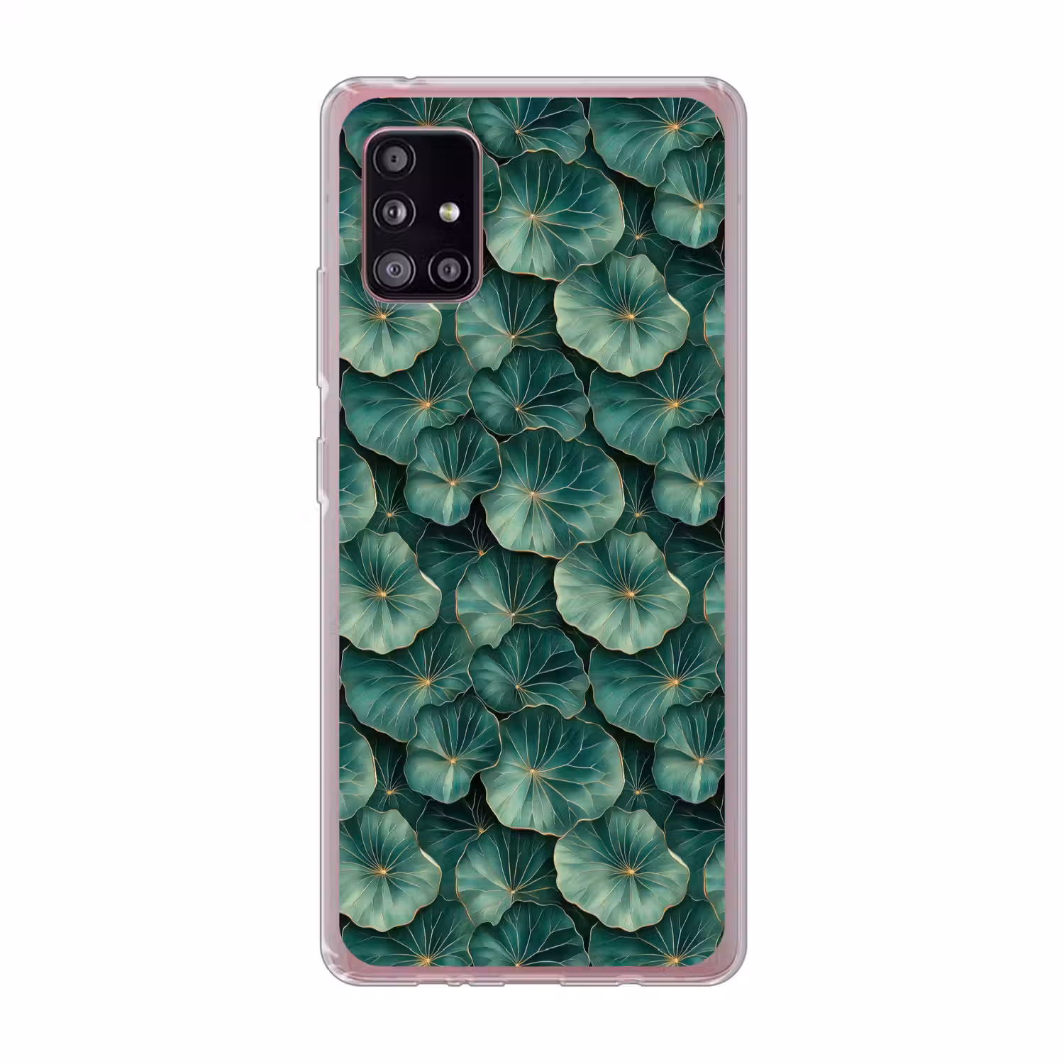 Patroon - Bladeren - Groen Telefoonhoesje Samsung Galaxy A51 5G klein 373 -3d