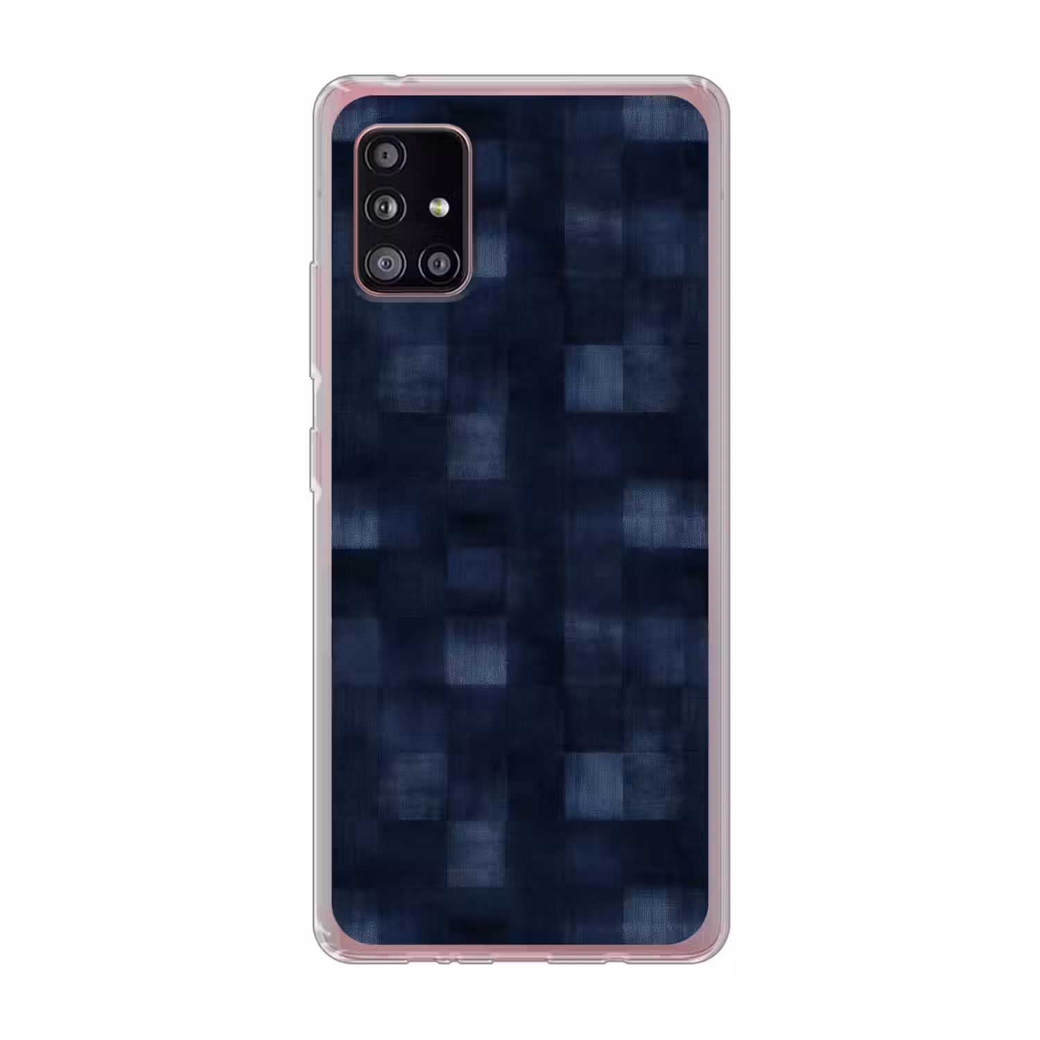 Patroon - Ruit - Marineblauw Telefoonhoesje Samsung Galaxy A51 5G klein 373 -3d