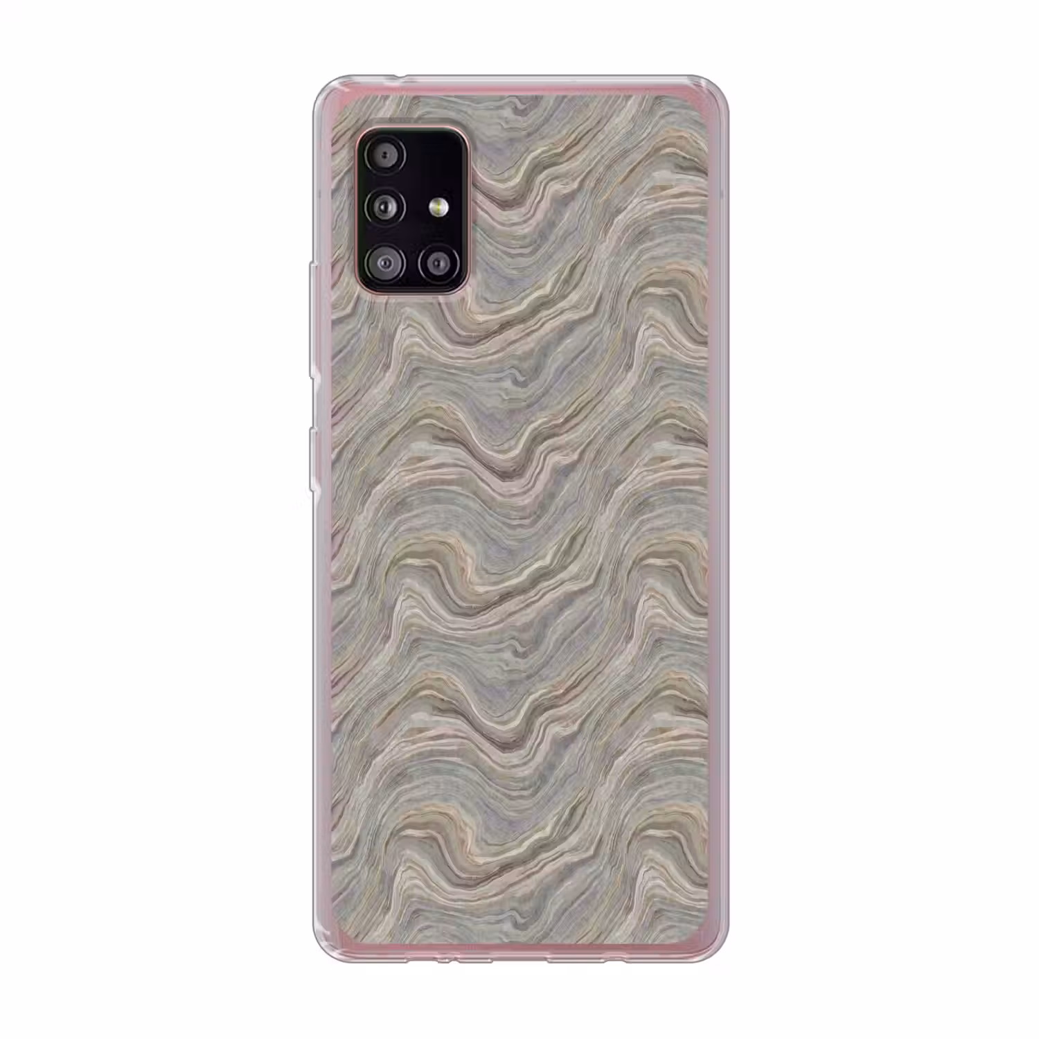 Patroon - Sereen - Paars - Groen Telefoonhoesje Samsung Galaxy A51 5G klein 373 -3d