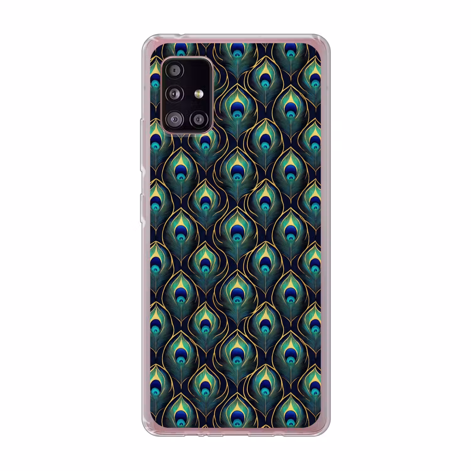 Pauw - Veren - Groen Telefoonhoesje Samsung Galaxy A51 5G klein 373 -3d