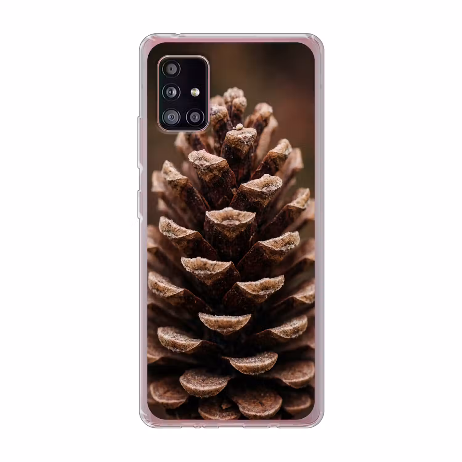 Dennenappel - Bos - Herfst - Bruin - Sfeervol Telefoonhoesje Samsung Galaxy A51 5G klein -3d