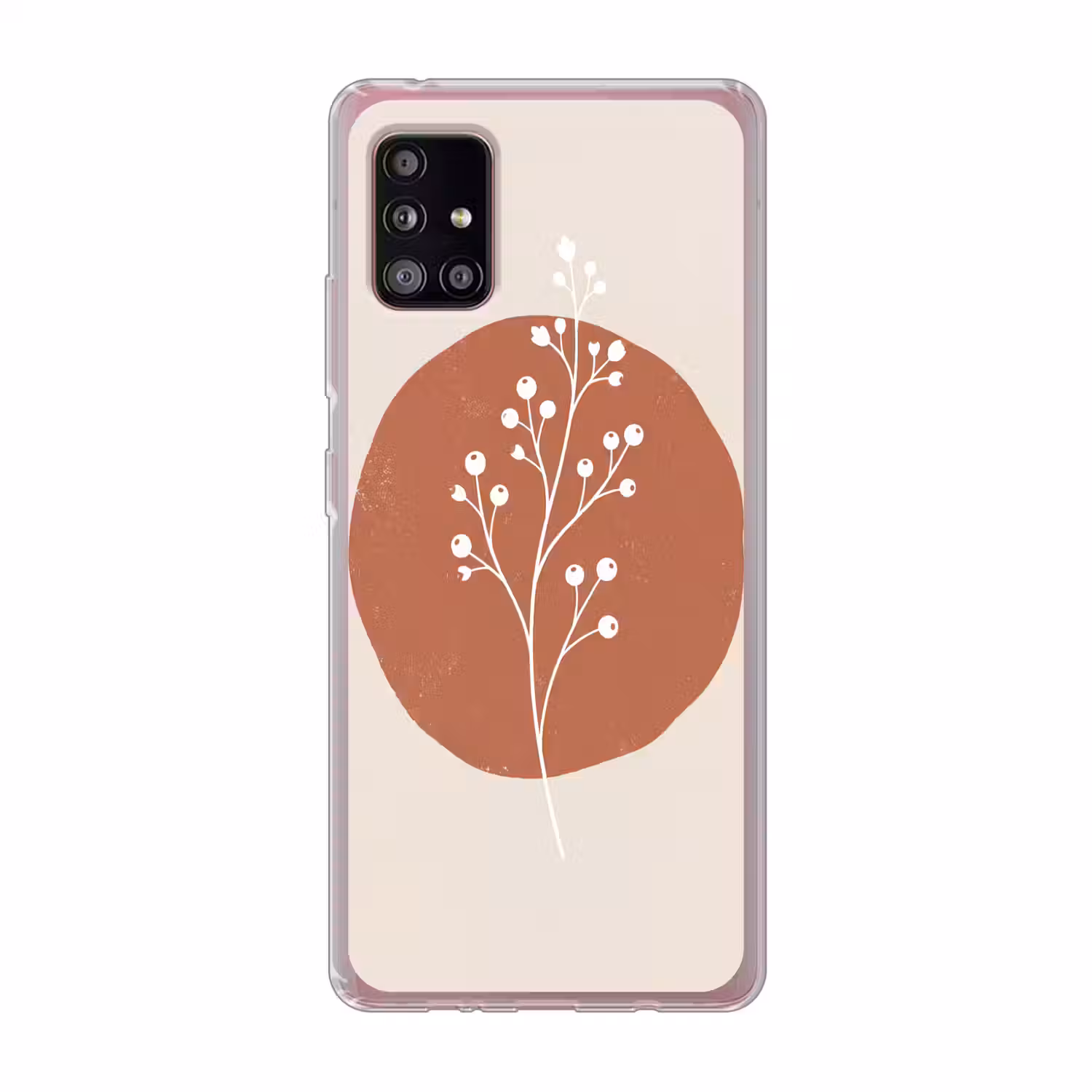 Plant - Tak - Abstract - Modern - Wit Telefoonhoesje Samsung Galaxy A51 5G klein -3d