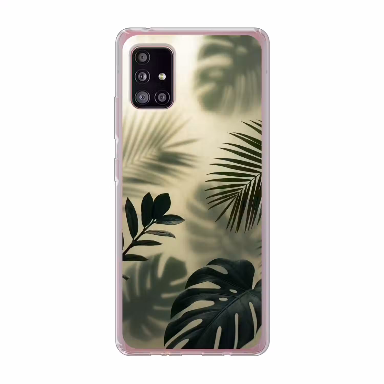 Planten - Bladeren - Schaduwen - Groen - Modern Telefoonhoesje Samsung Galaxy A51 5G klein -3d
