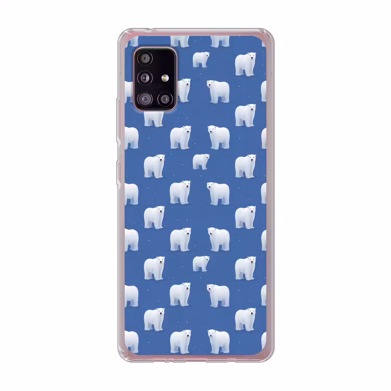 IJsbeer - Patroon - Blauw Telefoonhoesje Samsung Galaxy A51 5G klein 373 -3d