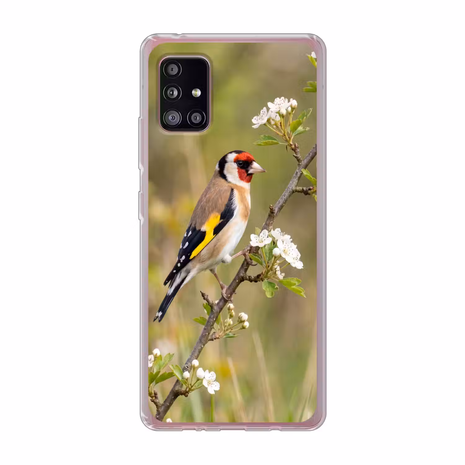 Putter - Bloesem - Lente - Natuur - Kleurrijk Telefoonhoesje Samsung Galaxy A51 5G klein -3d