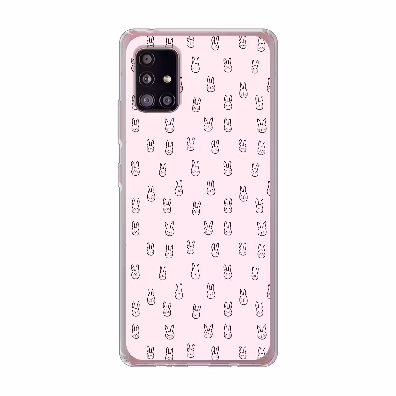 Konijnen - Minimalistisch - Roze Telefoonhoesje Samsung Galaxy A51 5G klein 373 -3d