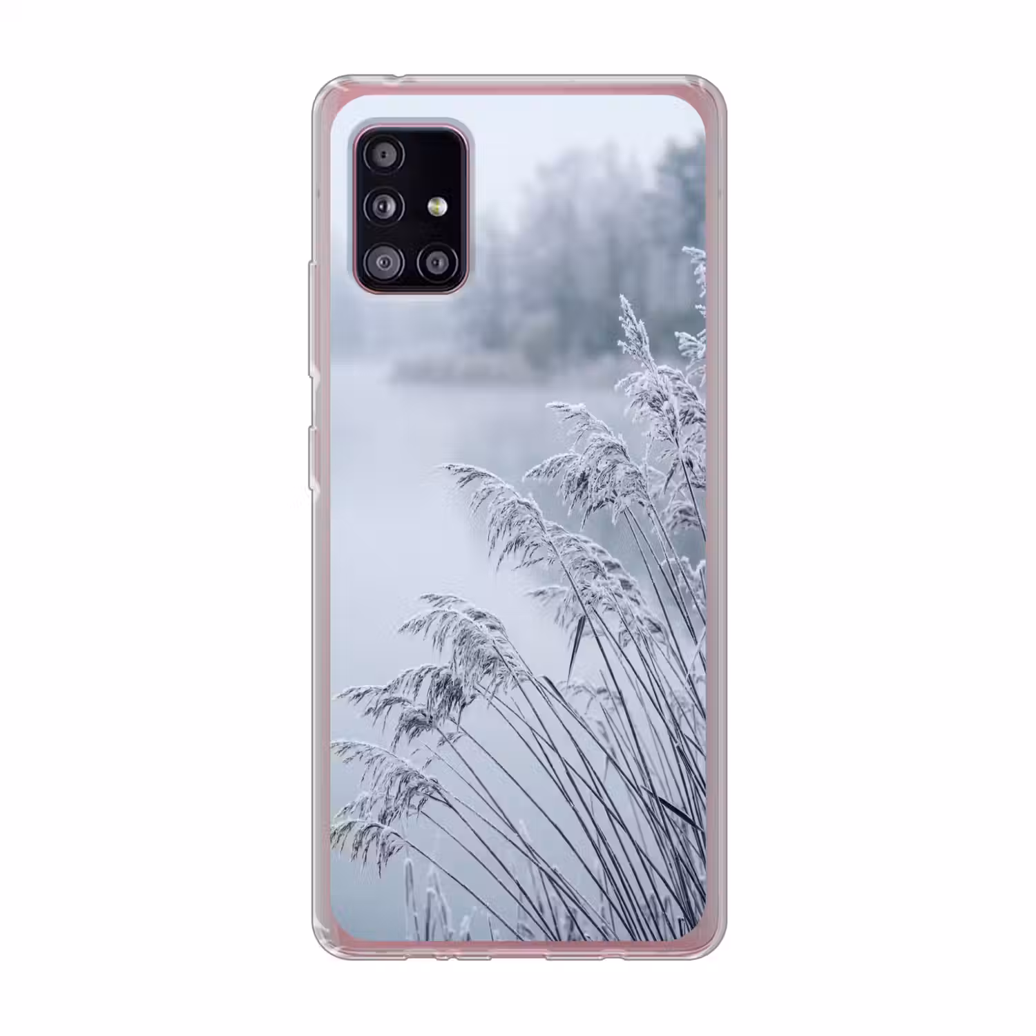 Riet - Bevroren - Winter - Natuur Telefoonhoesje Samsung Galaxy A51 5G klein -3d