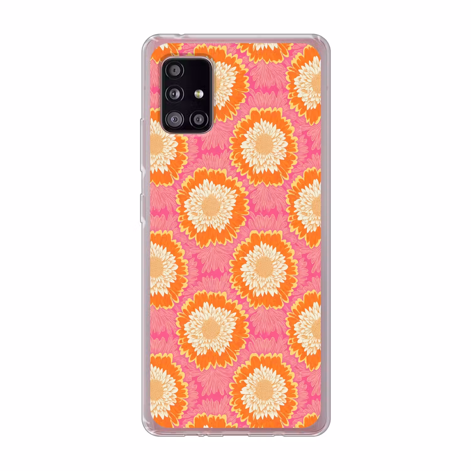 Retro - Bloemen - Kleurrijk Telefoonhoesje Samsung Galaxy A51 5G klein 373 -3d