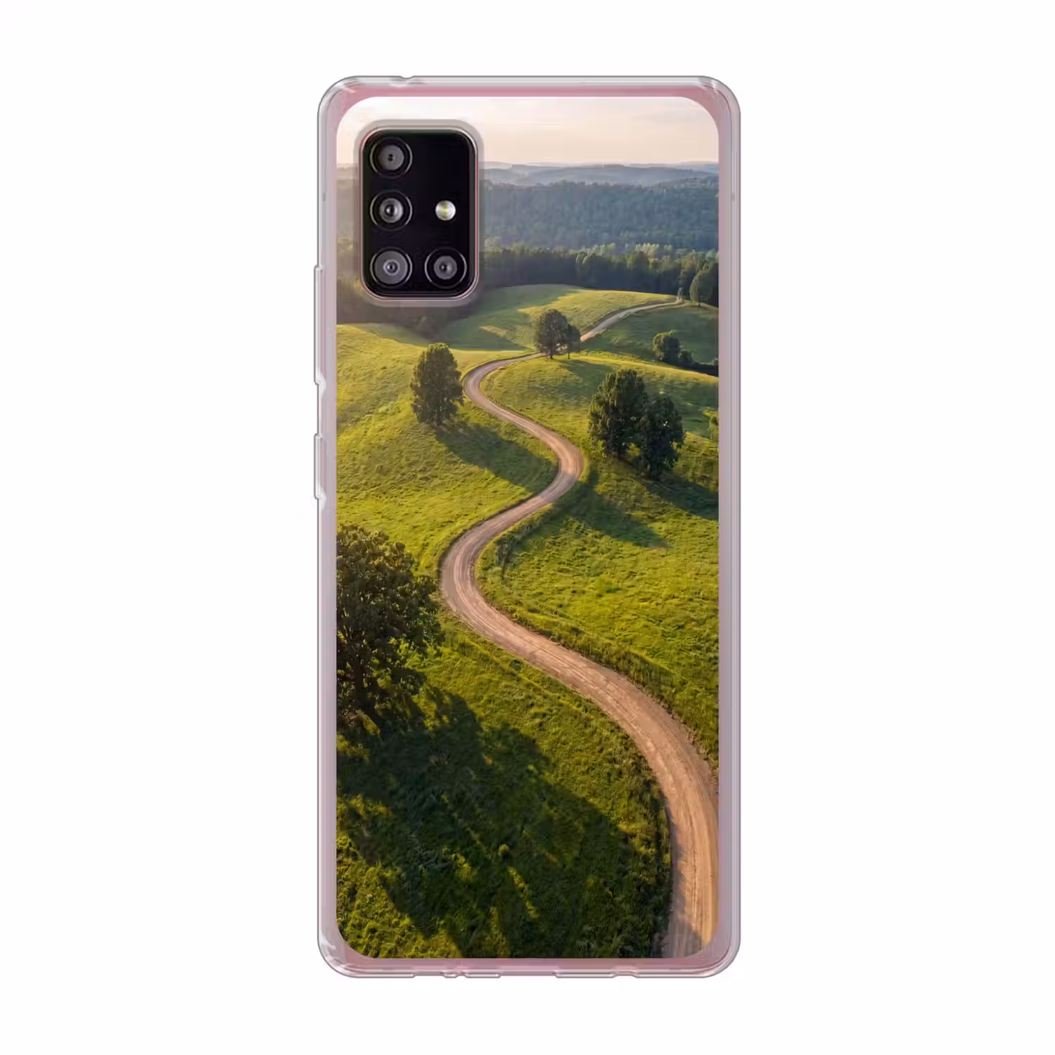 Weg - Weide - Natuur - Groen Telefoonhoesje Samsung Galaxy A51 5G klein -3d