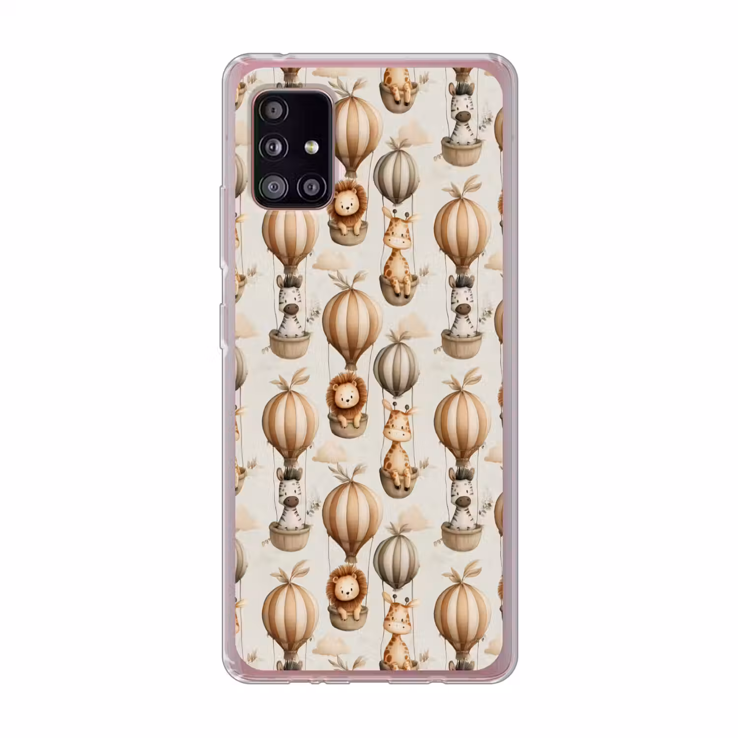 Safari - Luchtballonen - Taupe Telefoonhoesje Samsung Galaxy A51 5G klein 373 -3d