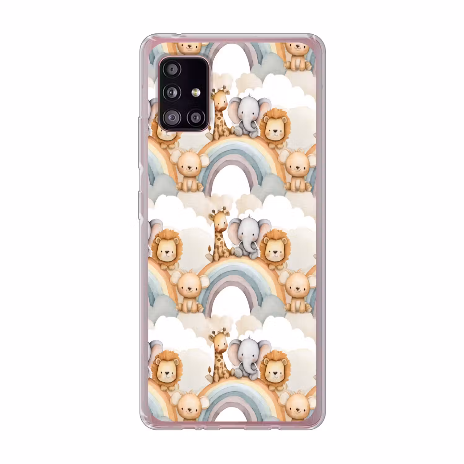 Safari - Regenboog - Kleurrijk Telefoonhoesje Samsung Galaxy A51 5G klein 373 -3d