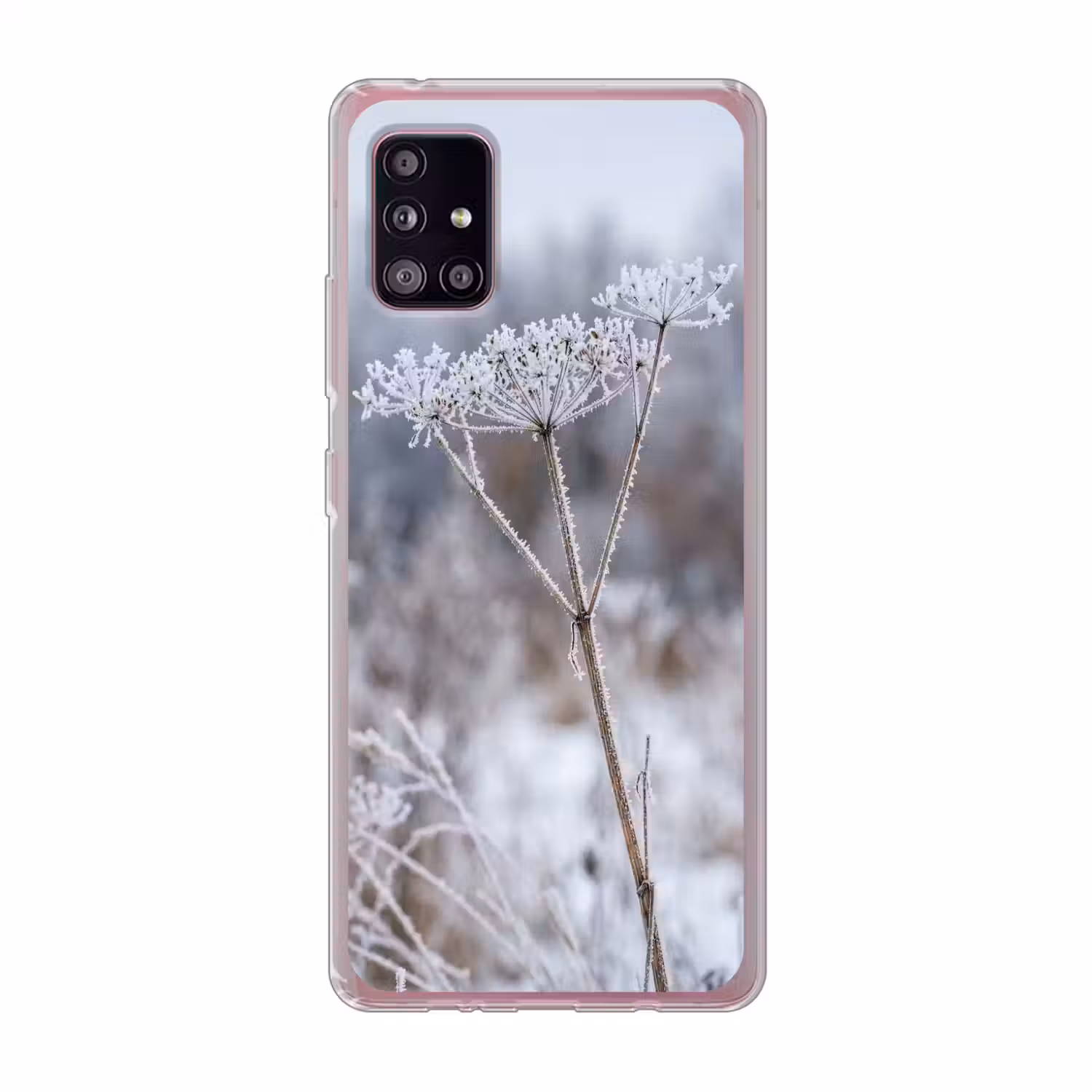 Schermbloem - Rijp - Kristallen - Winter - Delicaat Telefoonhoesje Samsung Galaxy A51 5G klein -3d