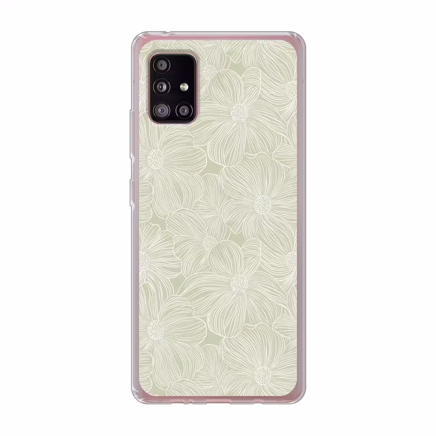 Sereen - Bloemen - Groen Telefoonhoesje Samsung Galaxy A51 5G klein 373 -3d