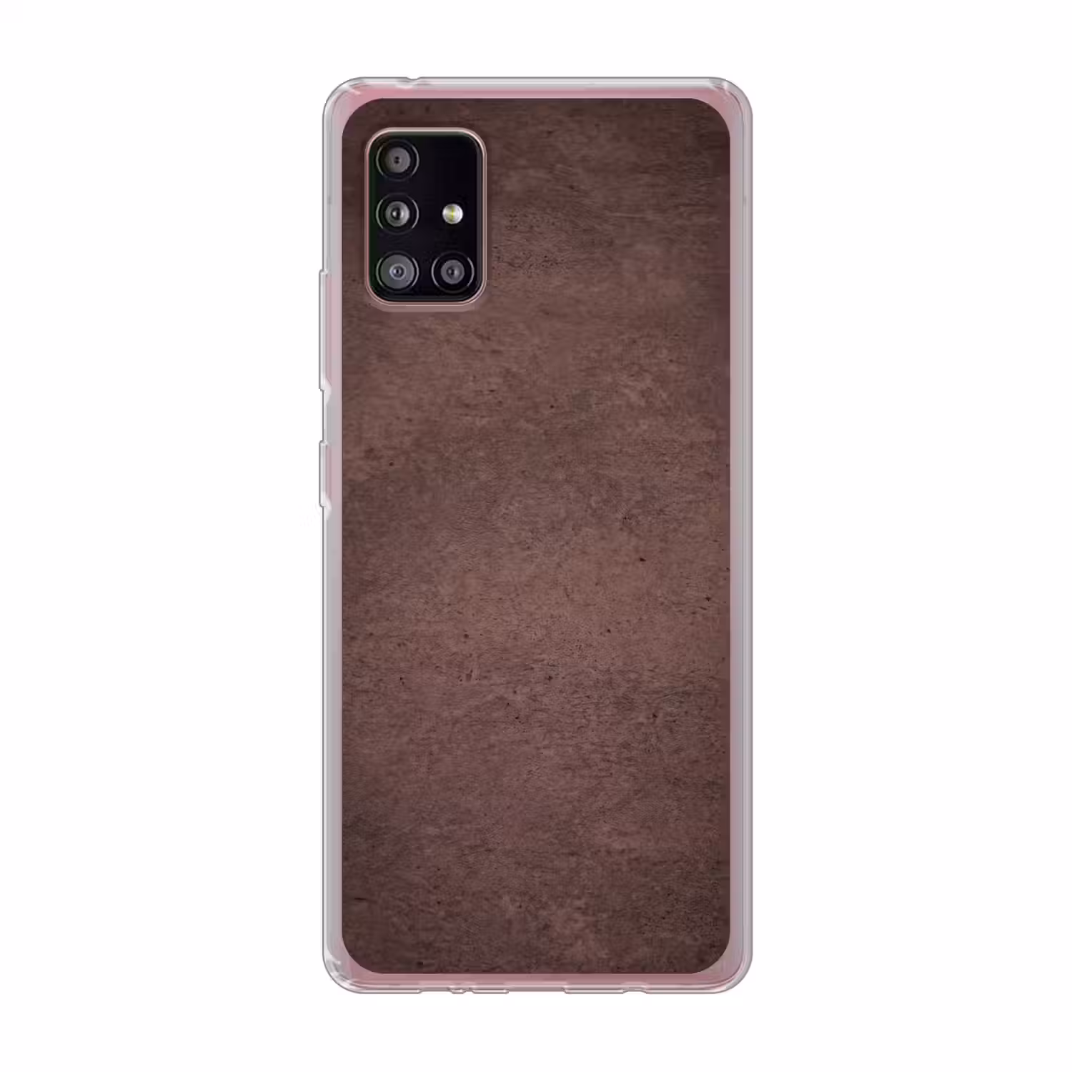 Textuur - Beton - Abstract - Donker - Bruin Telefoonhoesje Samsung Galaxy A51 5G klein -3d