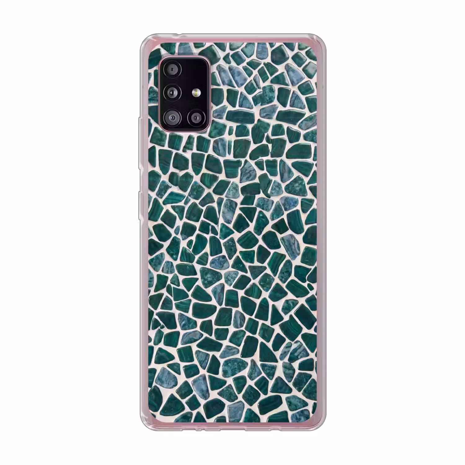 Textuur - Steen - Groen - Abstract - Patroon Telefoonhoesje Samsung Galaxy A51 5G klein -3d