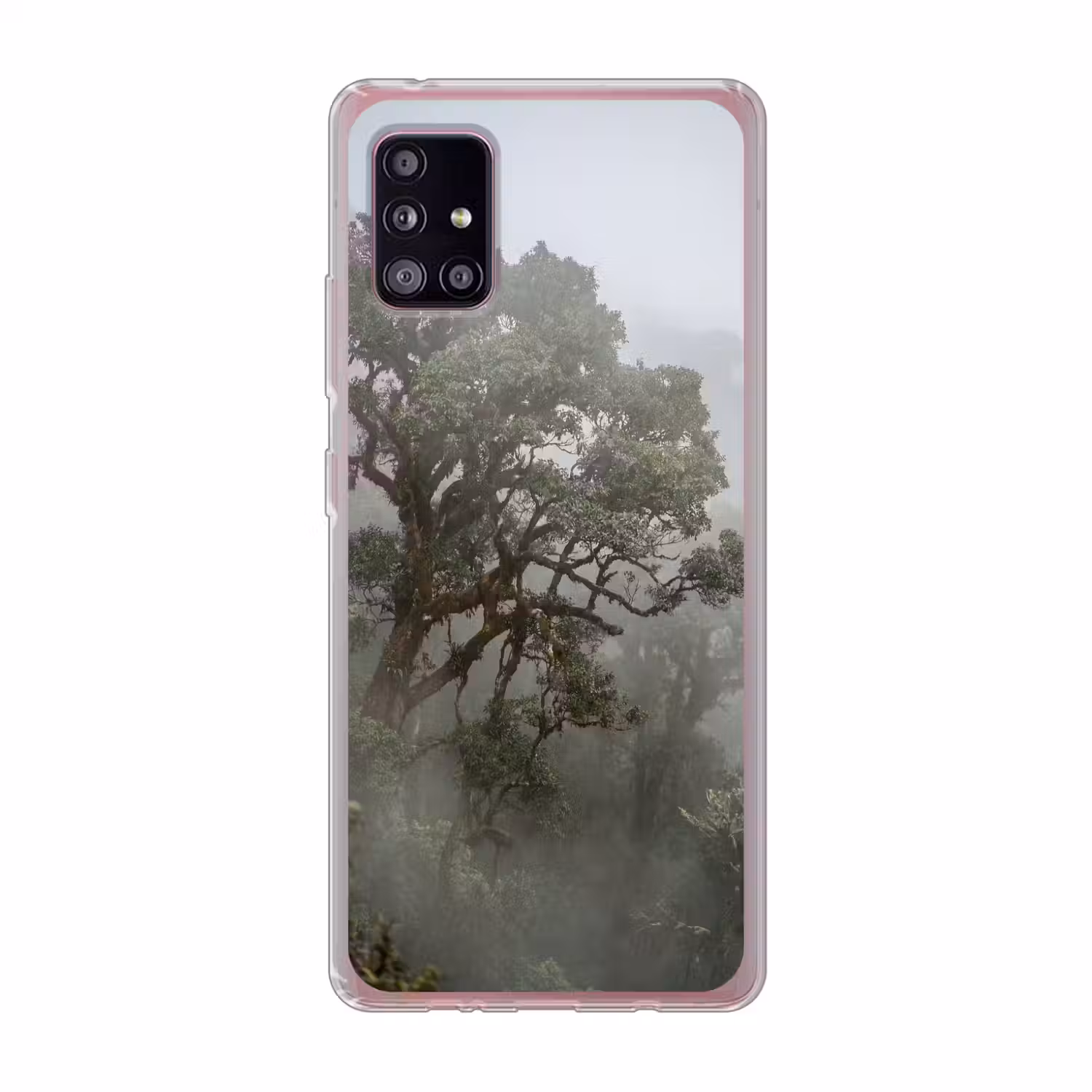 Boom - Mistig - Bos - Groen - Natuur Telefoonhoesje Samsung Galaxy A51 5G klein -3d