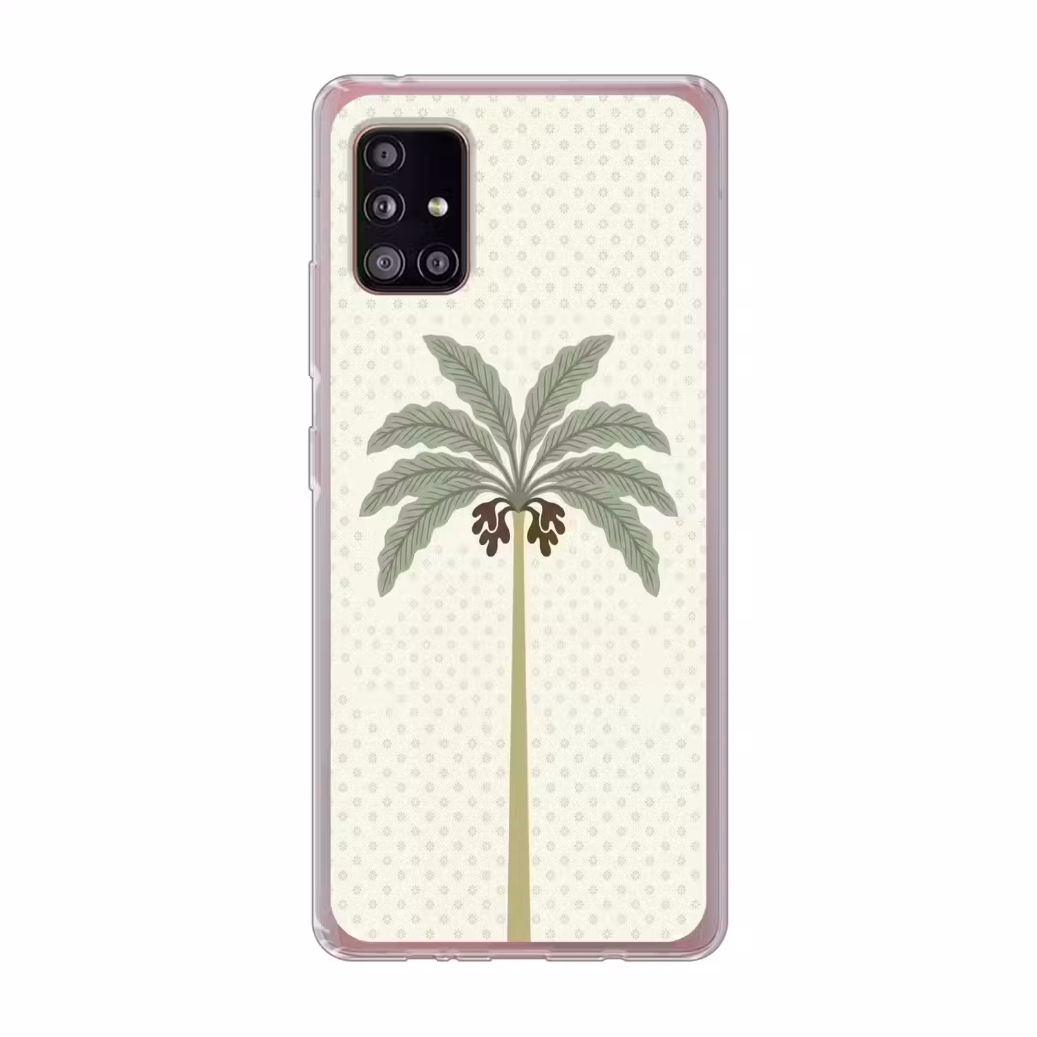 Boom - Bladeren - Groen - Decoratief - Beige Telefoonhoesje Samsung Galaxy A51 5G klein -3d